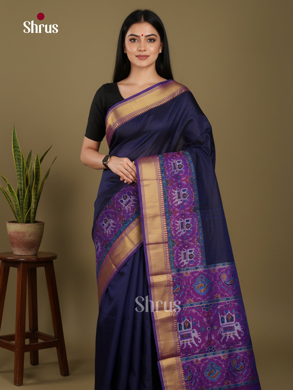 DKS26197 - Semi Patola Saree - Shop on Shrus.com