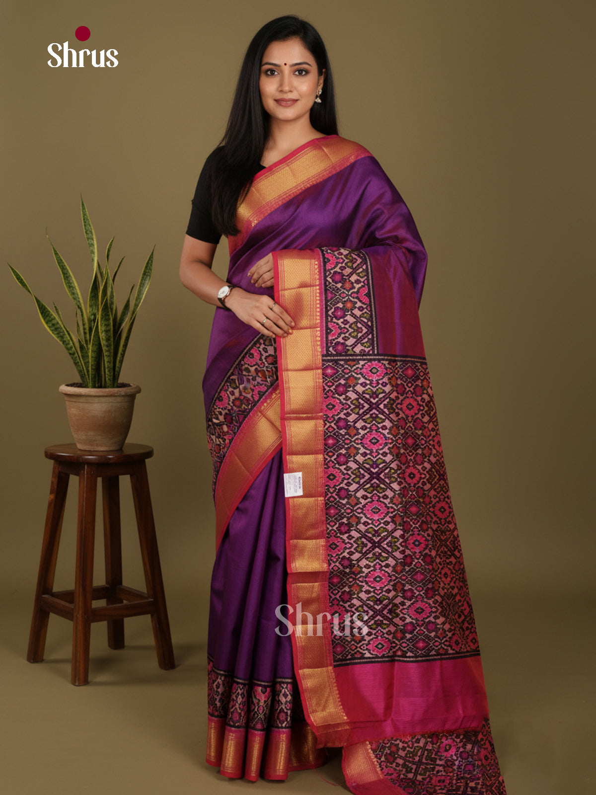 DKS26208 - Semi Patola Saree - Shop on Shrus.com