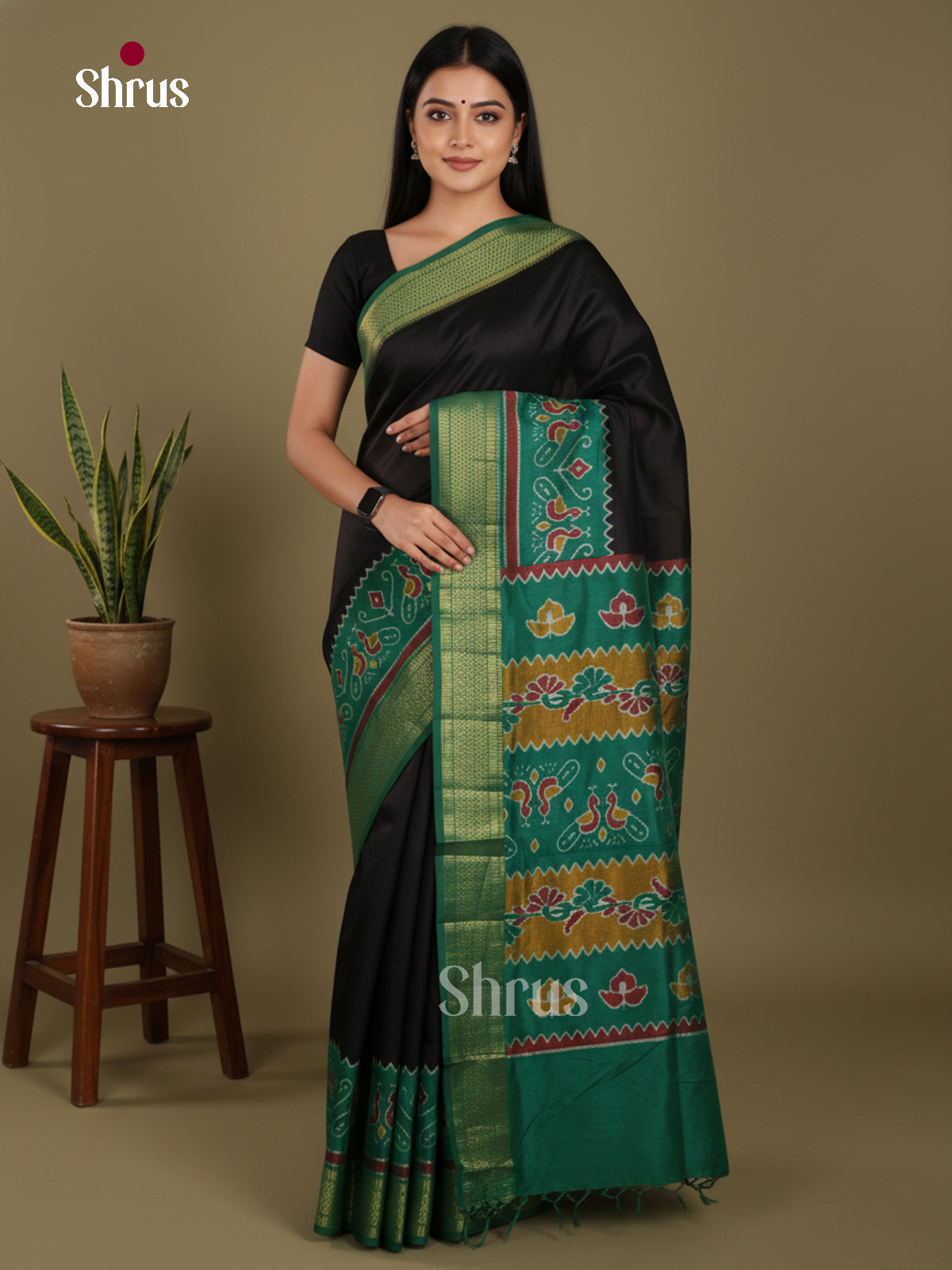 DKS26213 - Semi Patola Saree - Shop on Shrus.com