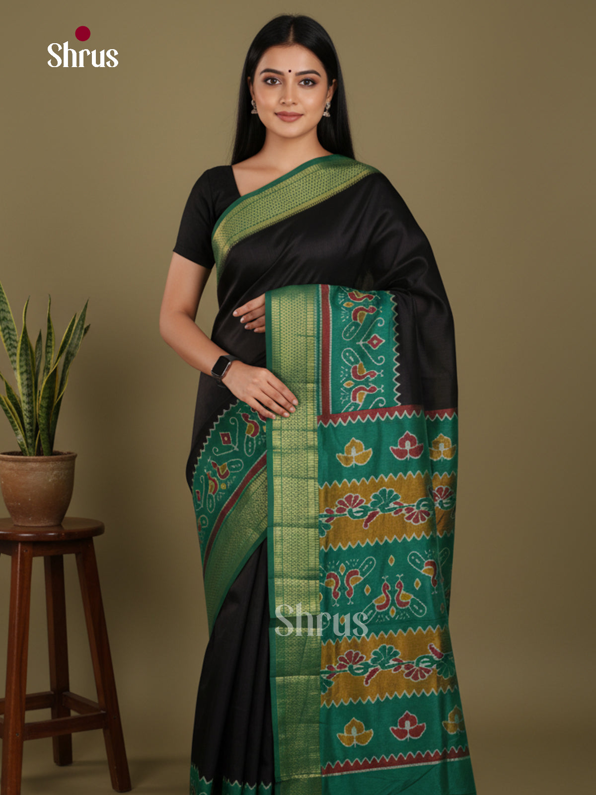 DKS26213 - Semi Patola Saree - Shop on Shrus.com