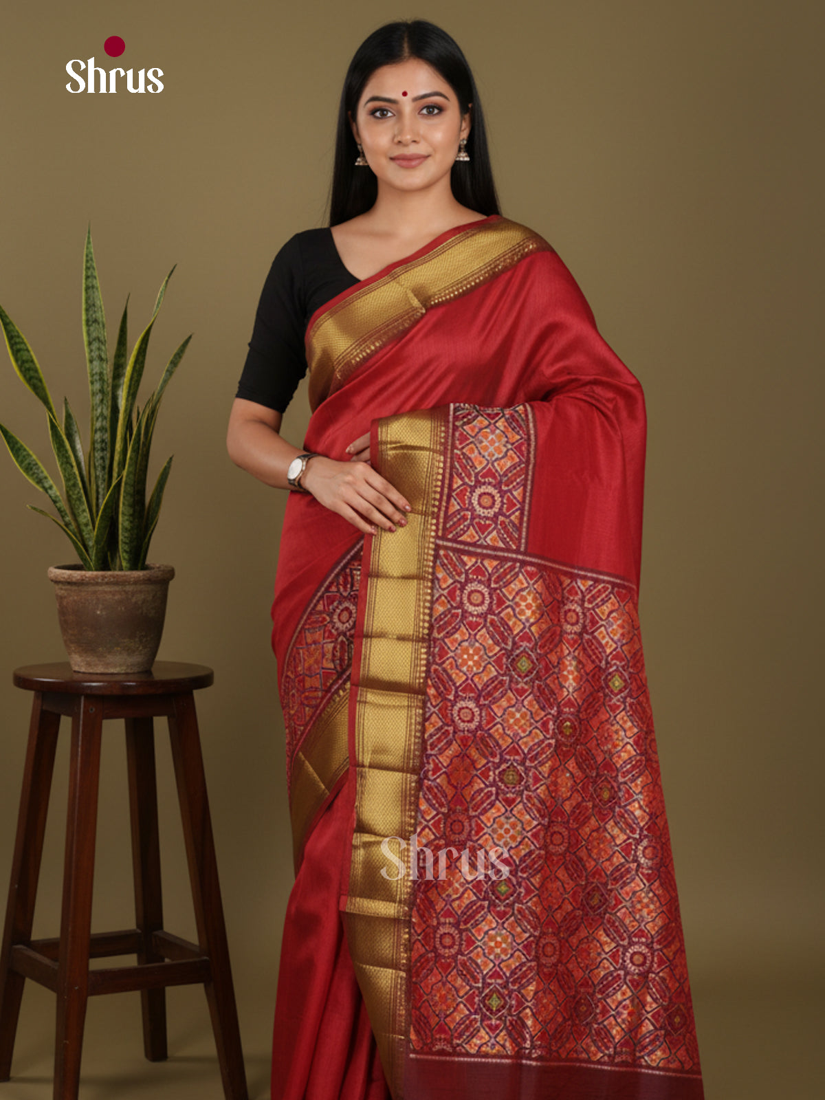 DKS26226 - Semi Patola Saree - Shop on Shrus.com