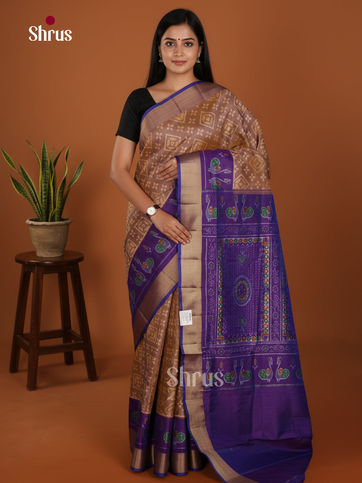 DLS01024 - Semi Patola Saree - Shop on Shrus.com
