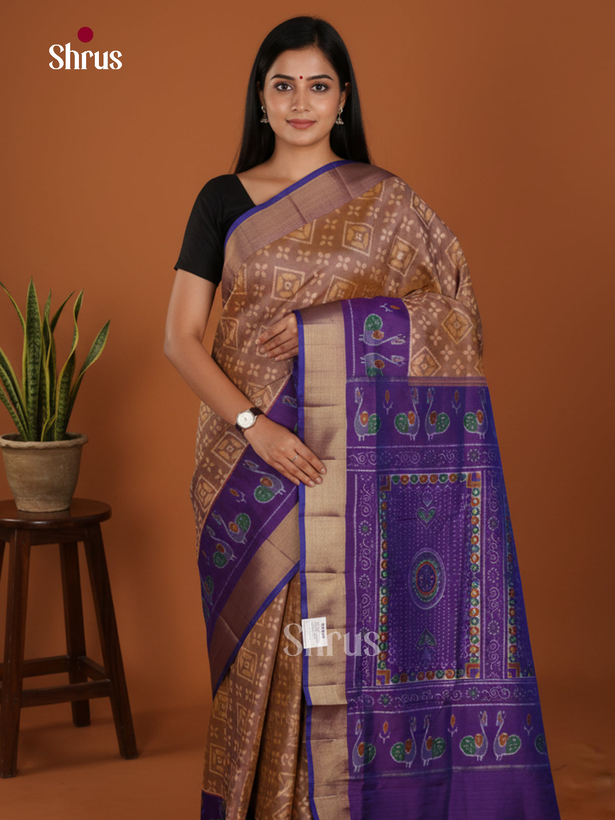 DLS01024 - Semi Patola Saree - Shop on Shrus.com