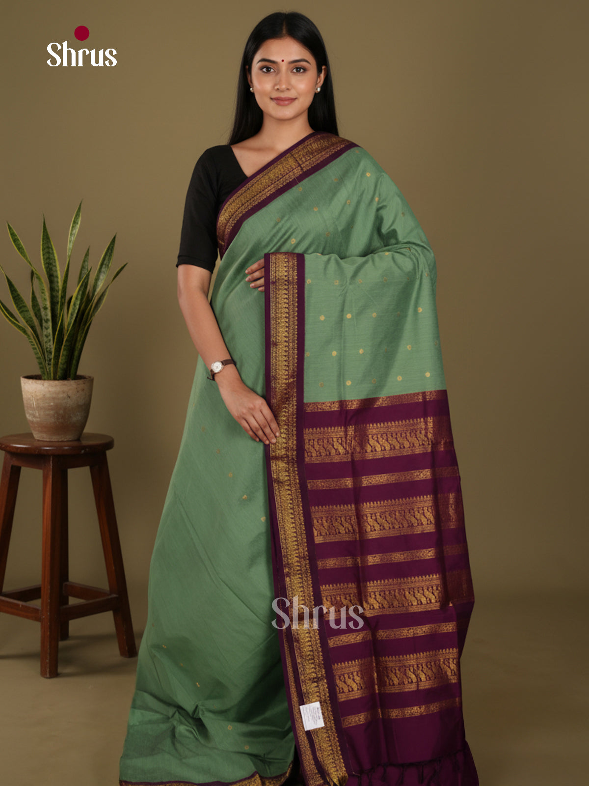 DLS01039 - Kalyani Cotton Saree - Shop on Shrus.com
