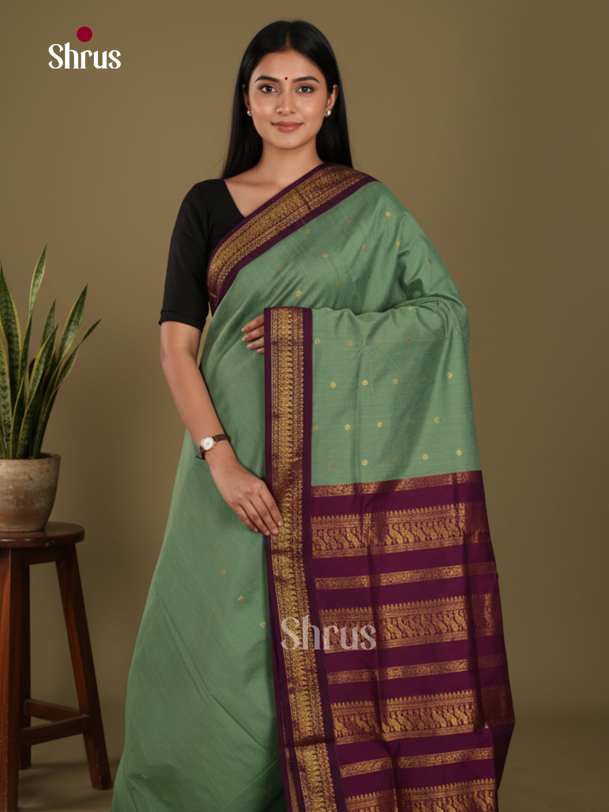 DLS01039 - Kalyani Cotton Saree - Shop on Shrus.com