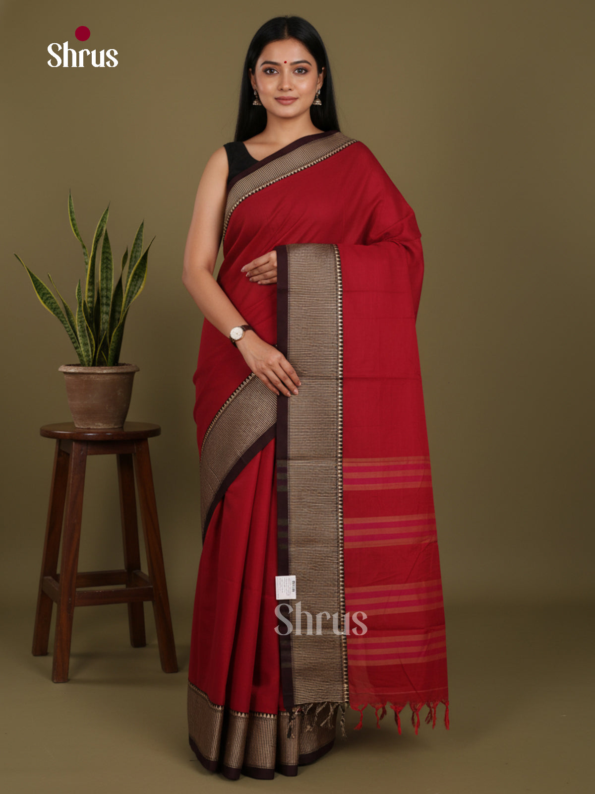 Red- Narayanpet Cotton Saree