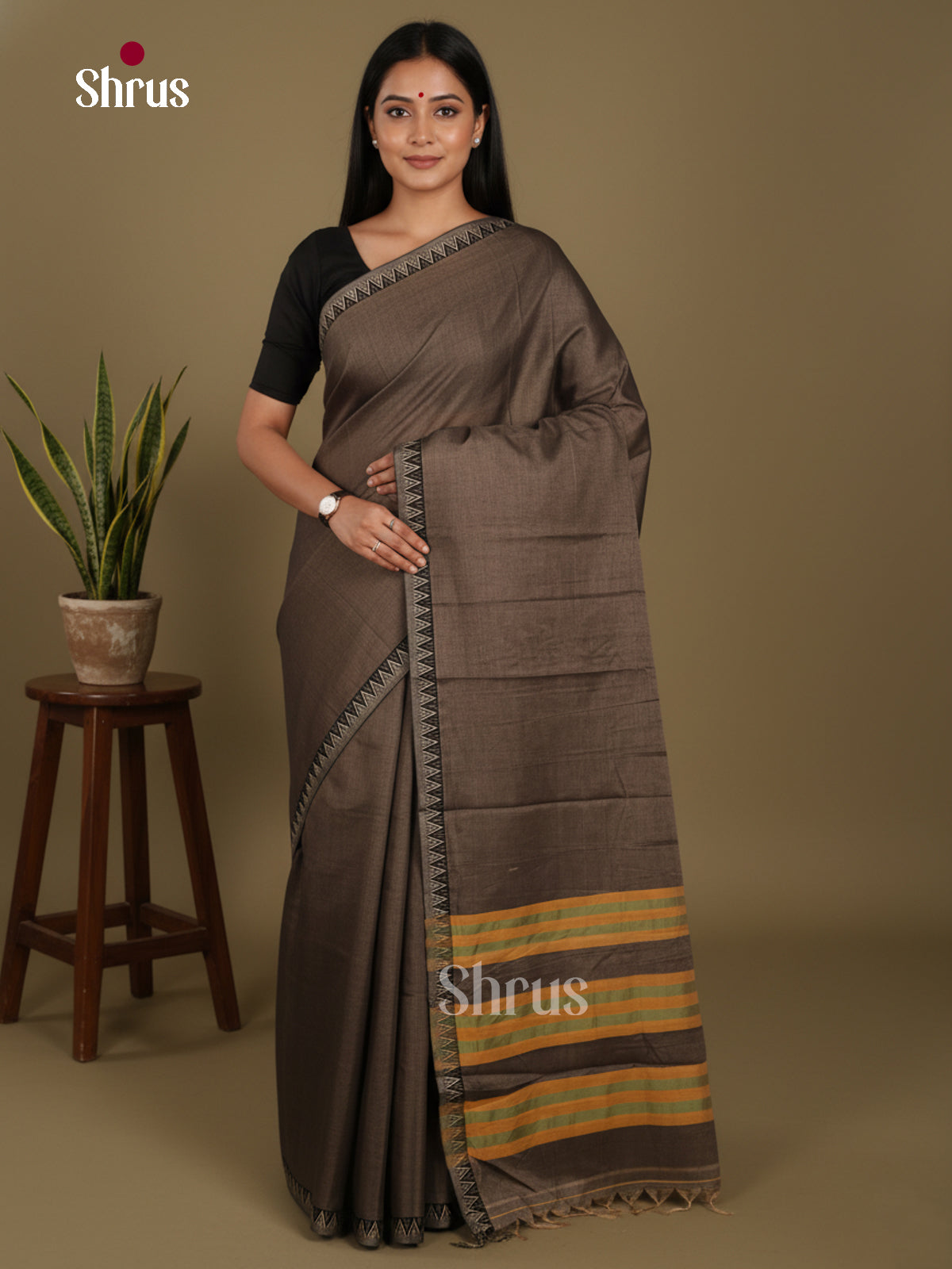 Grey - Narayanpet Cotton Saree