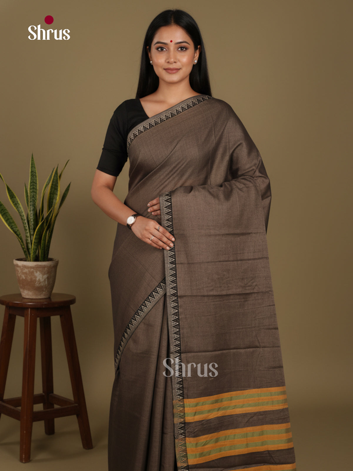 Grey - Narayanpet Cotton Saree