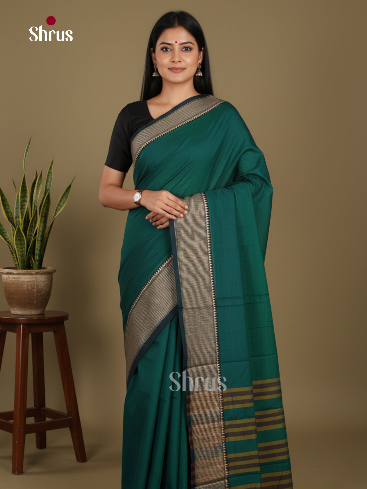 Green- Narayanpet Cotton Saree