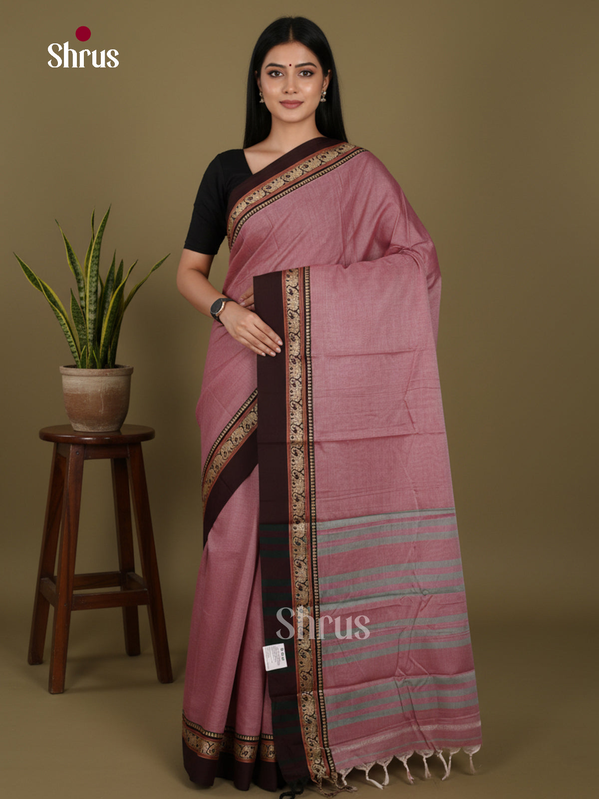 Mauve - Narayanpet Cotton Saree