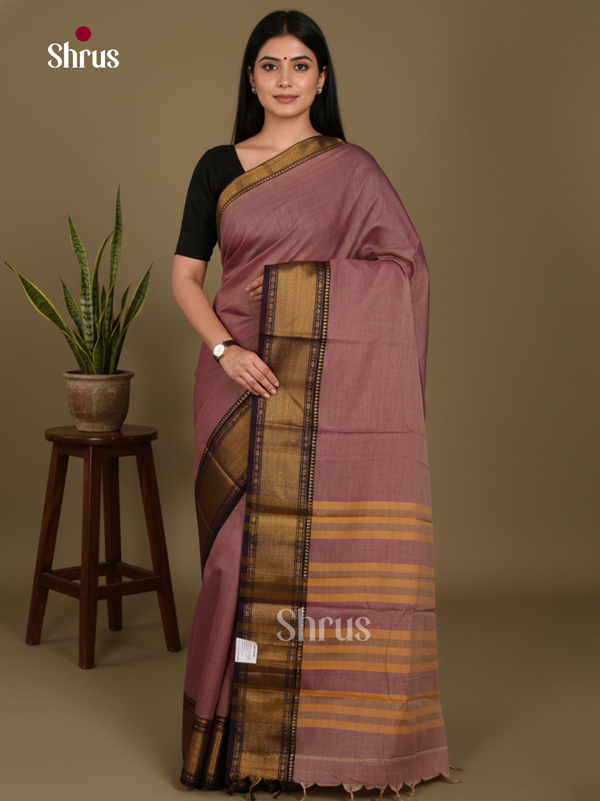 Mauve- Narayanpet Cotton Saree - Shop on Shrus.com
