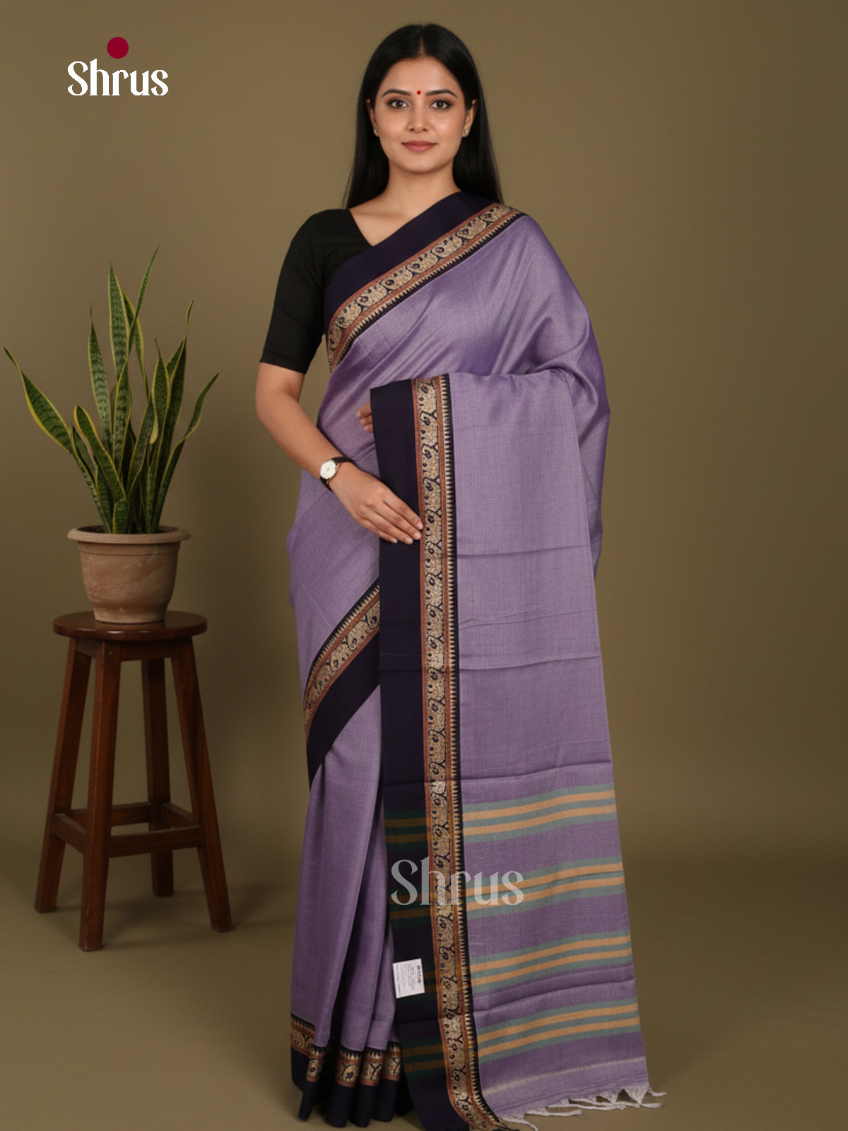 Purple - Narayanpet Cotton Saree - Shop on Shrus.com