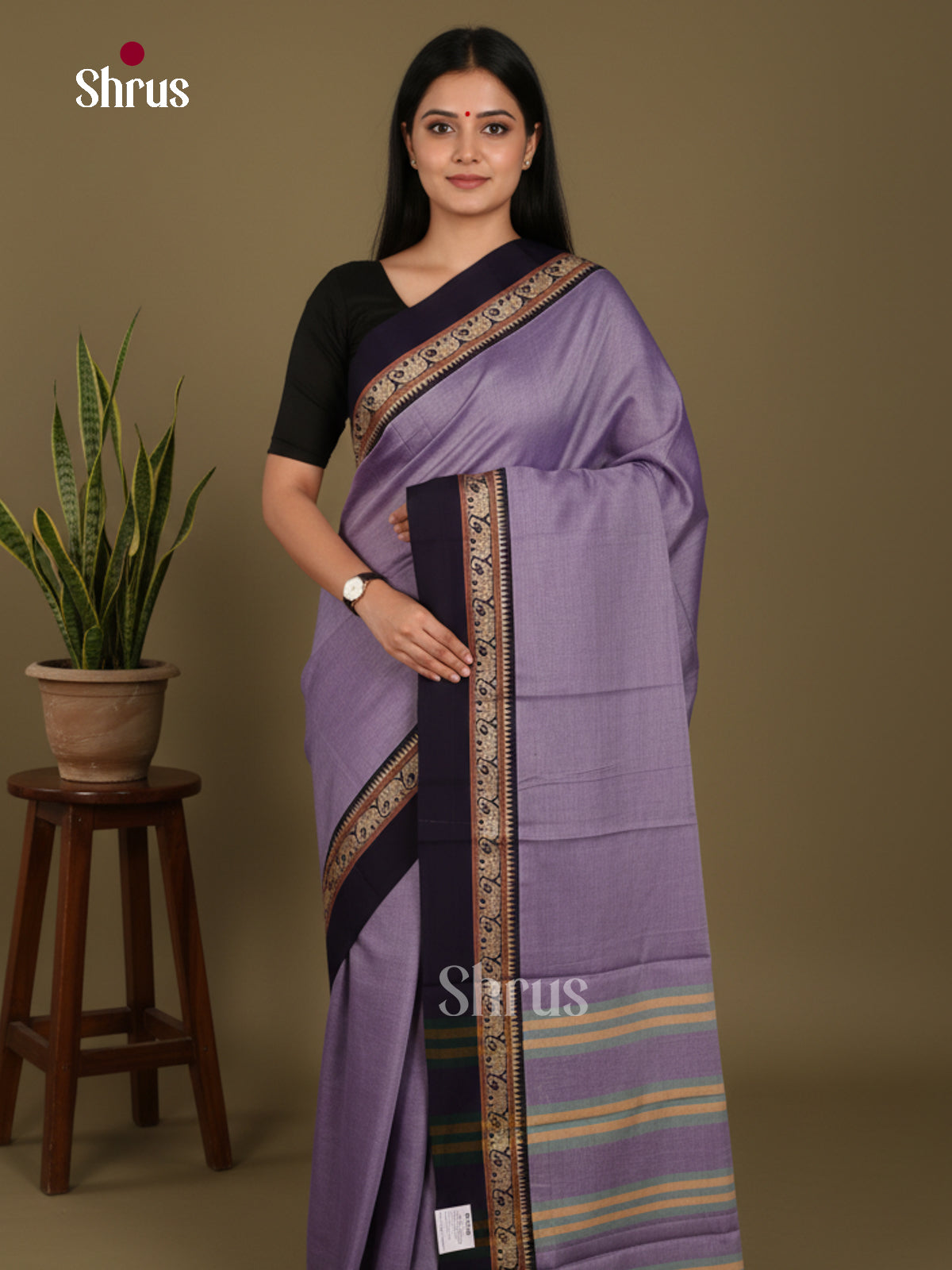 Purple - Narayanpet Cotton Saree - Shop on Shrus.com