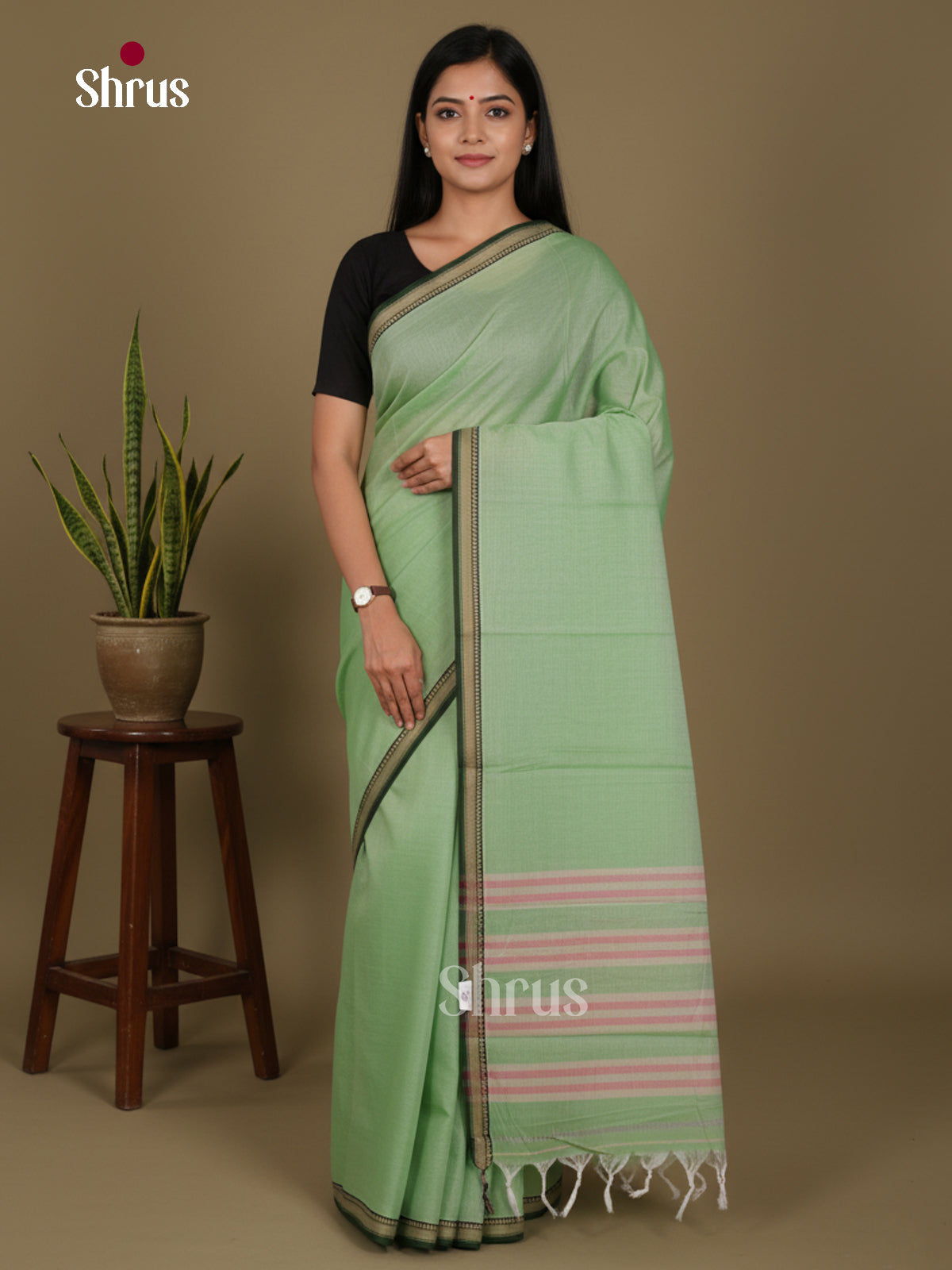 Pista Green- Narayanpet Cotton Saree