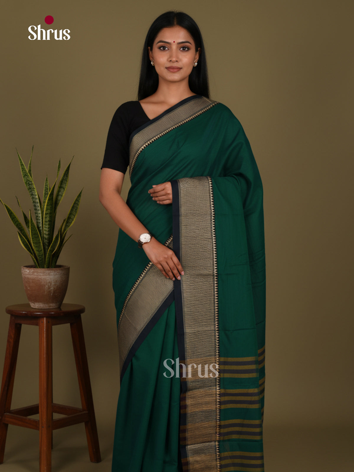 Green & Blue - Narayanpet Cotton Saree