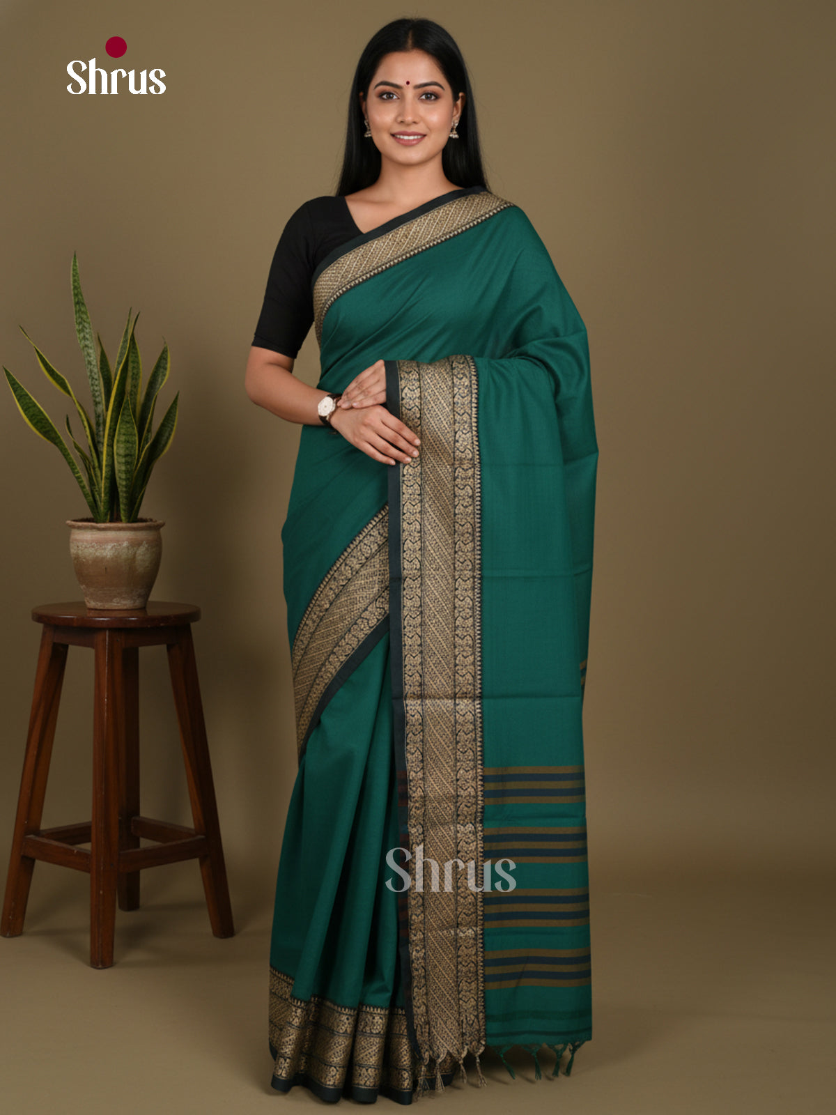 Green - Narayanpet Cotton Saree - DLS05135