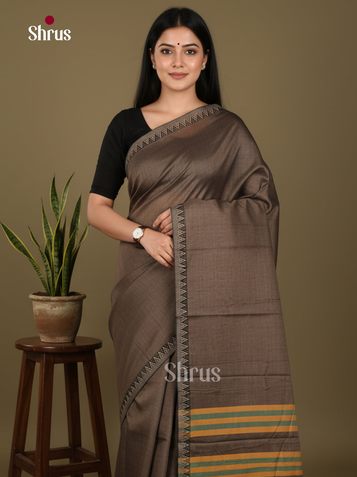 Grey- Narayanpet Cotton Saree
