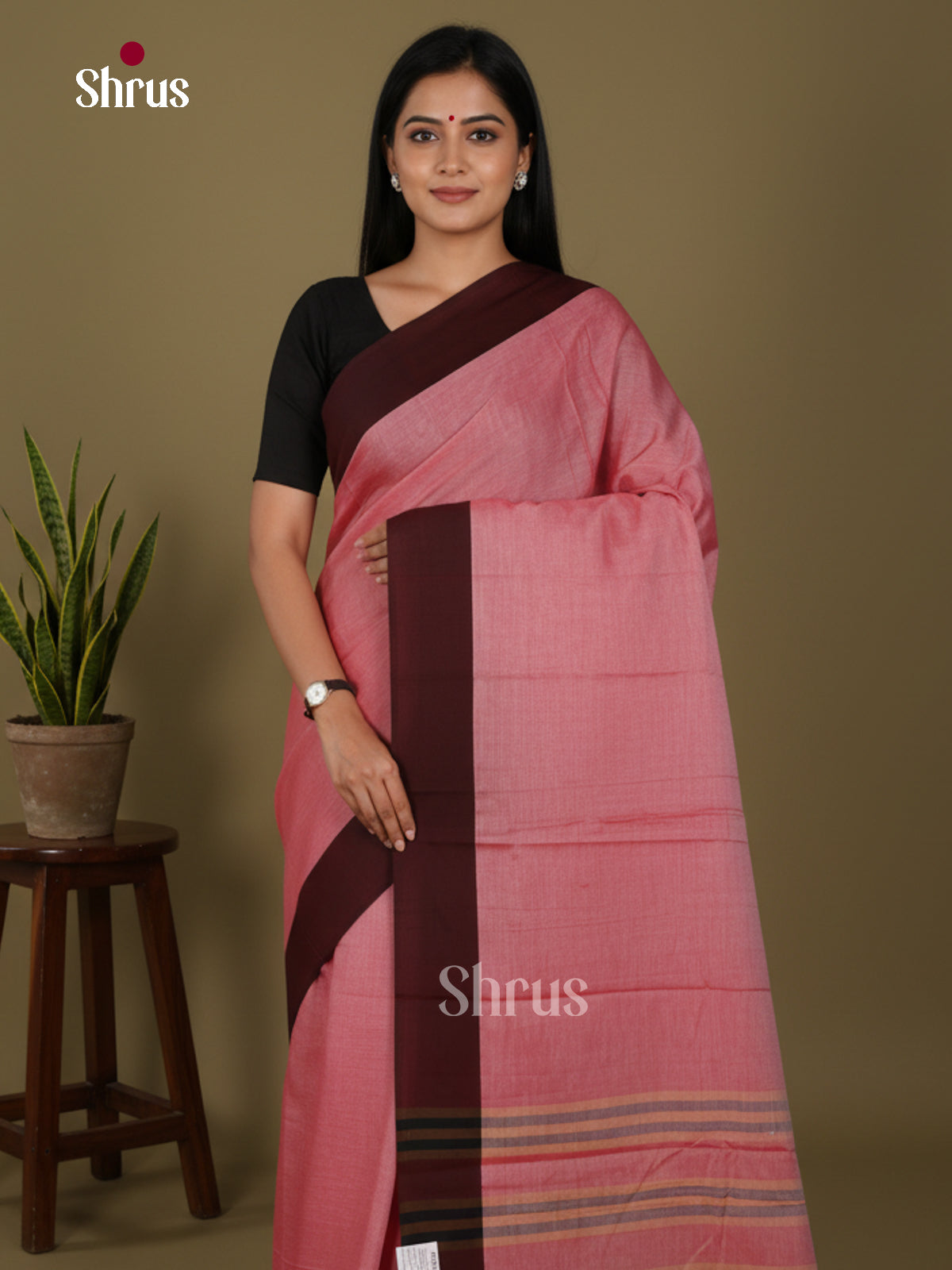 Pink & Maroon- Narayanpet Cotton Saree