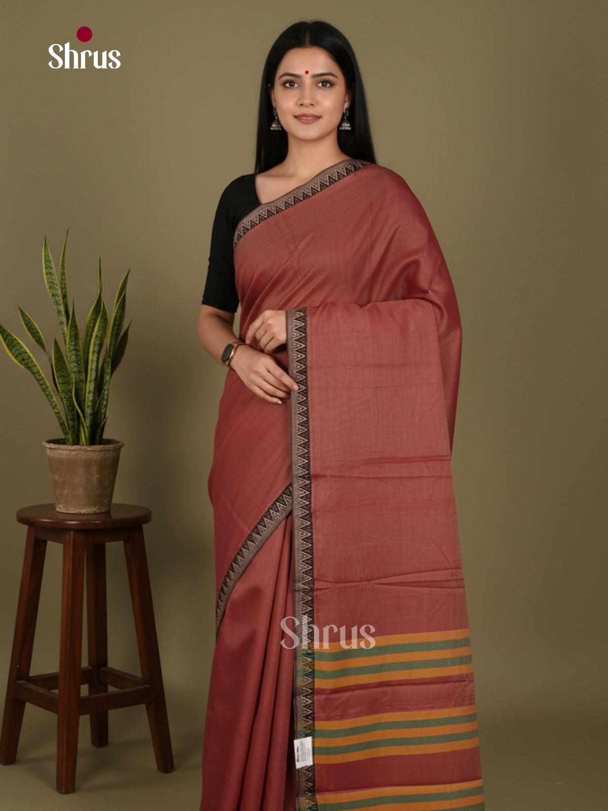 Brown - Narayanpet Cotton Saree
