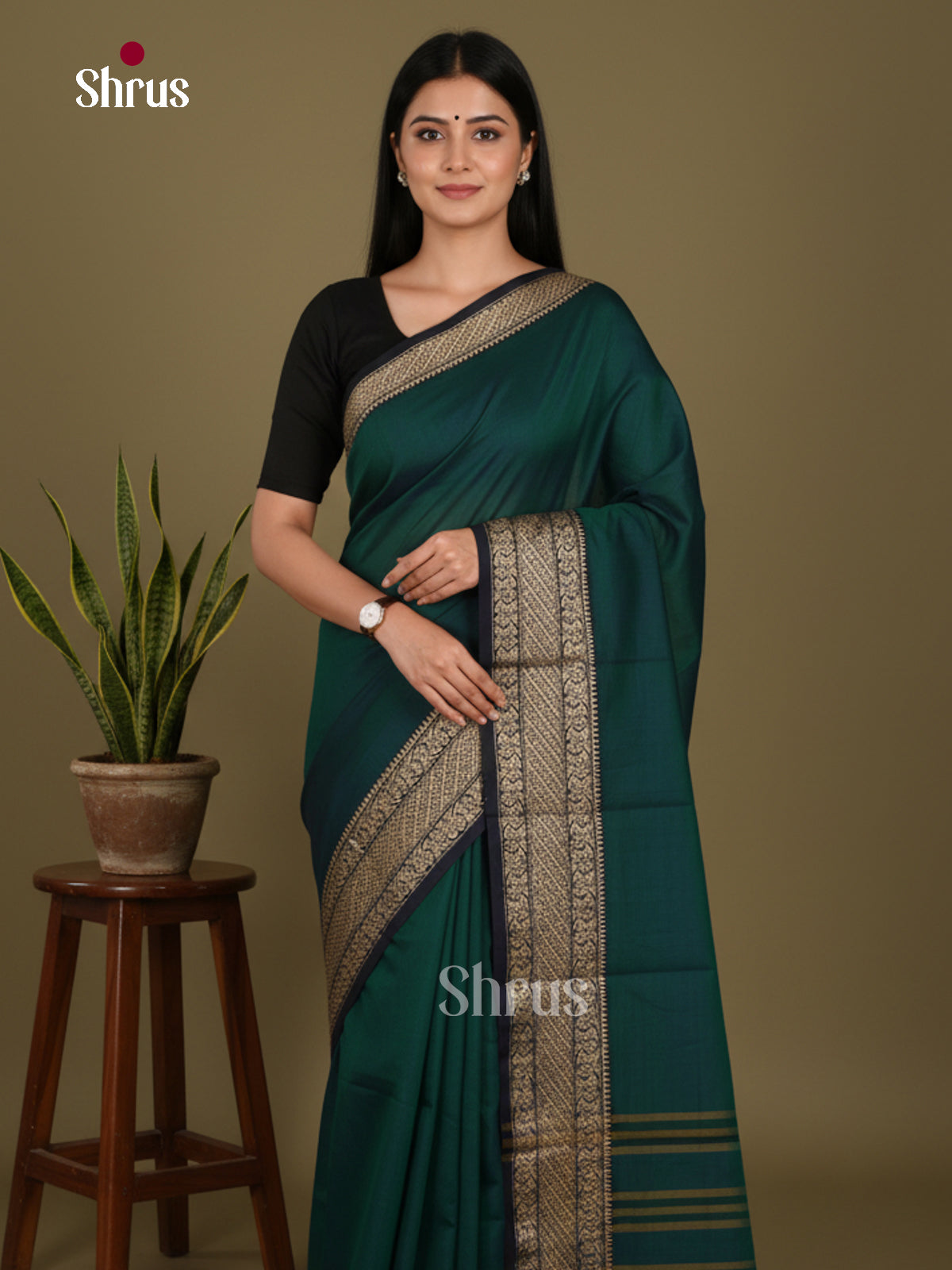 Green- Narayanpet Cotton Saree