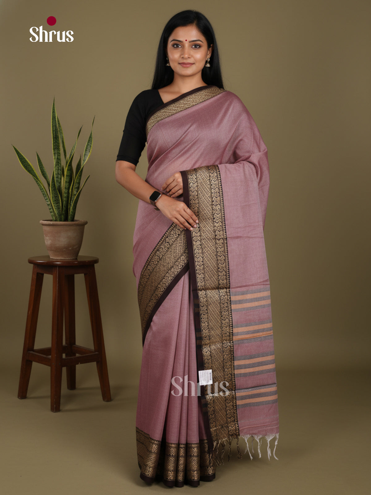 Mauve - Narayanpet Cotton Saree - Shop on Shrus.com