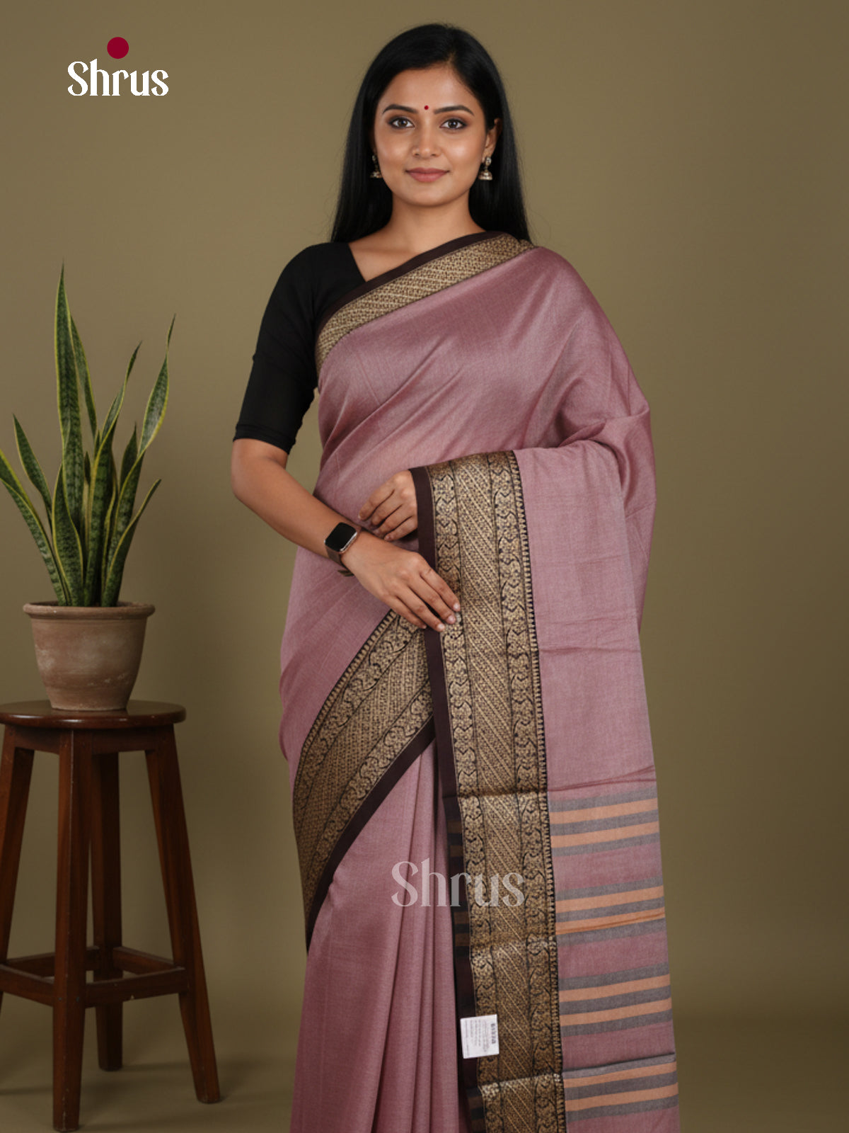 Mauve - Narayanpet Cotton Saree - Shop on Shrus.com