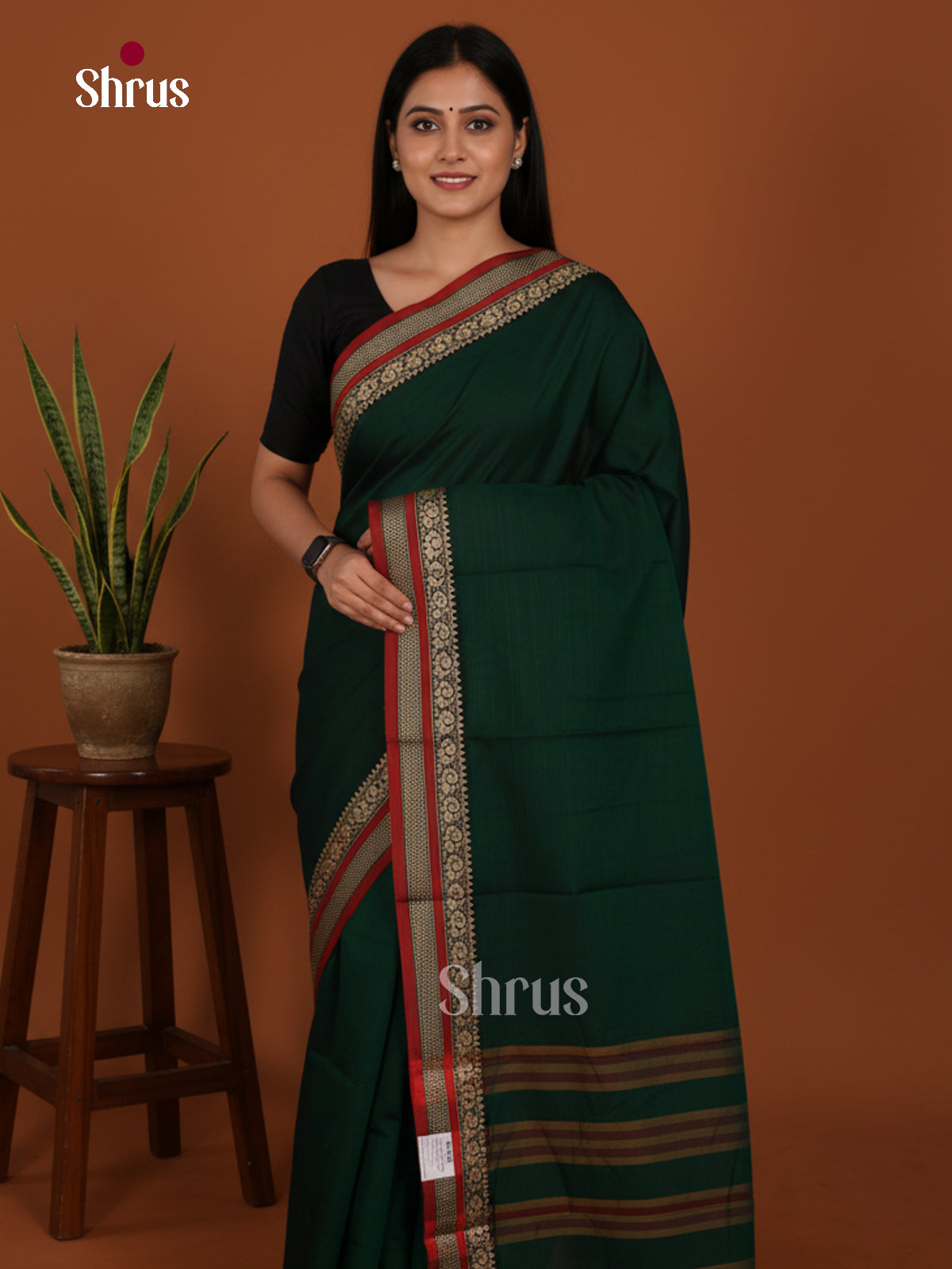 Green & Red - Narayanpet Cotton Saree