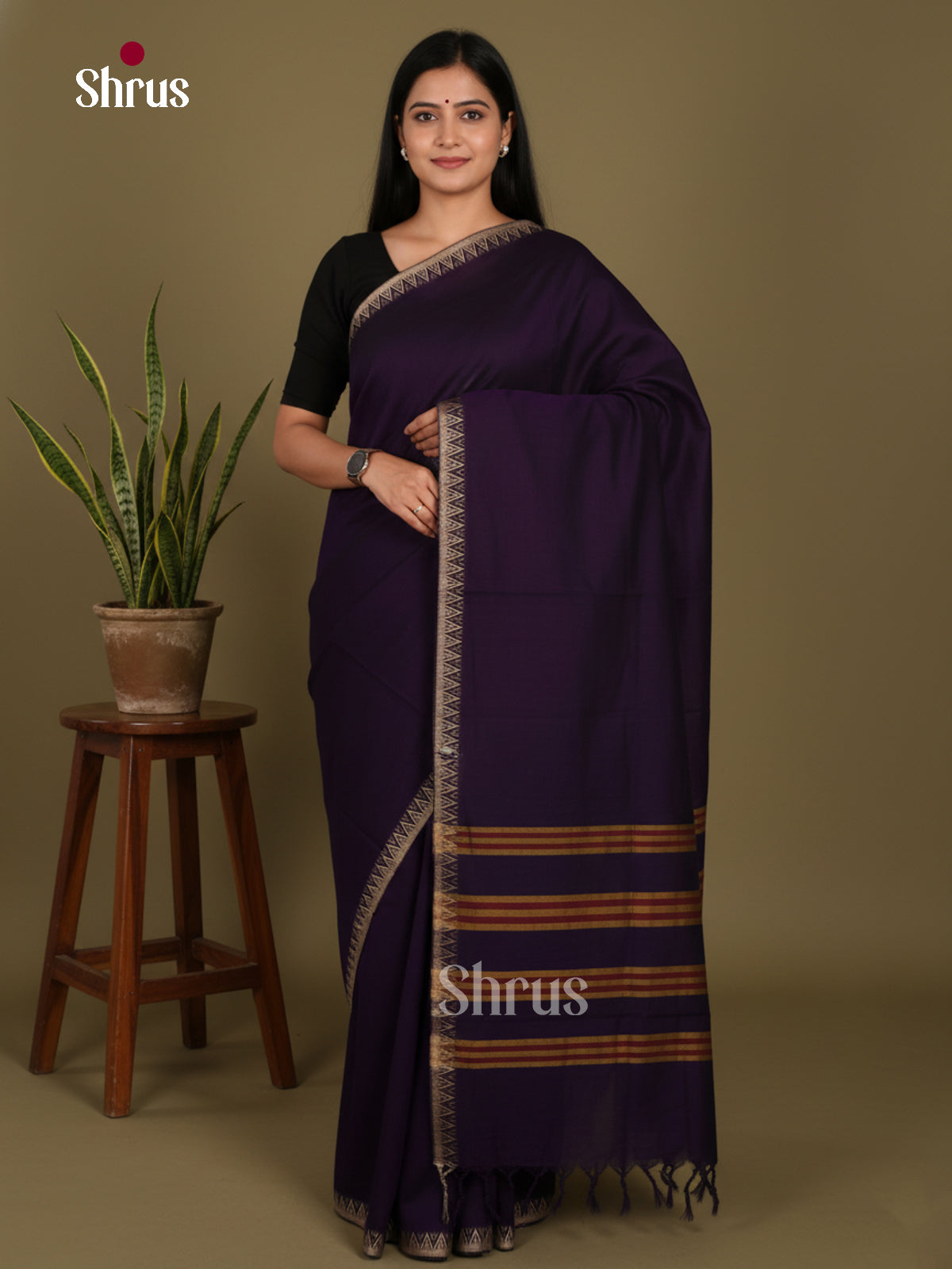 Violet - Narayanpet Cotton Saree - Shop on Shrus.com