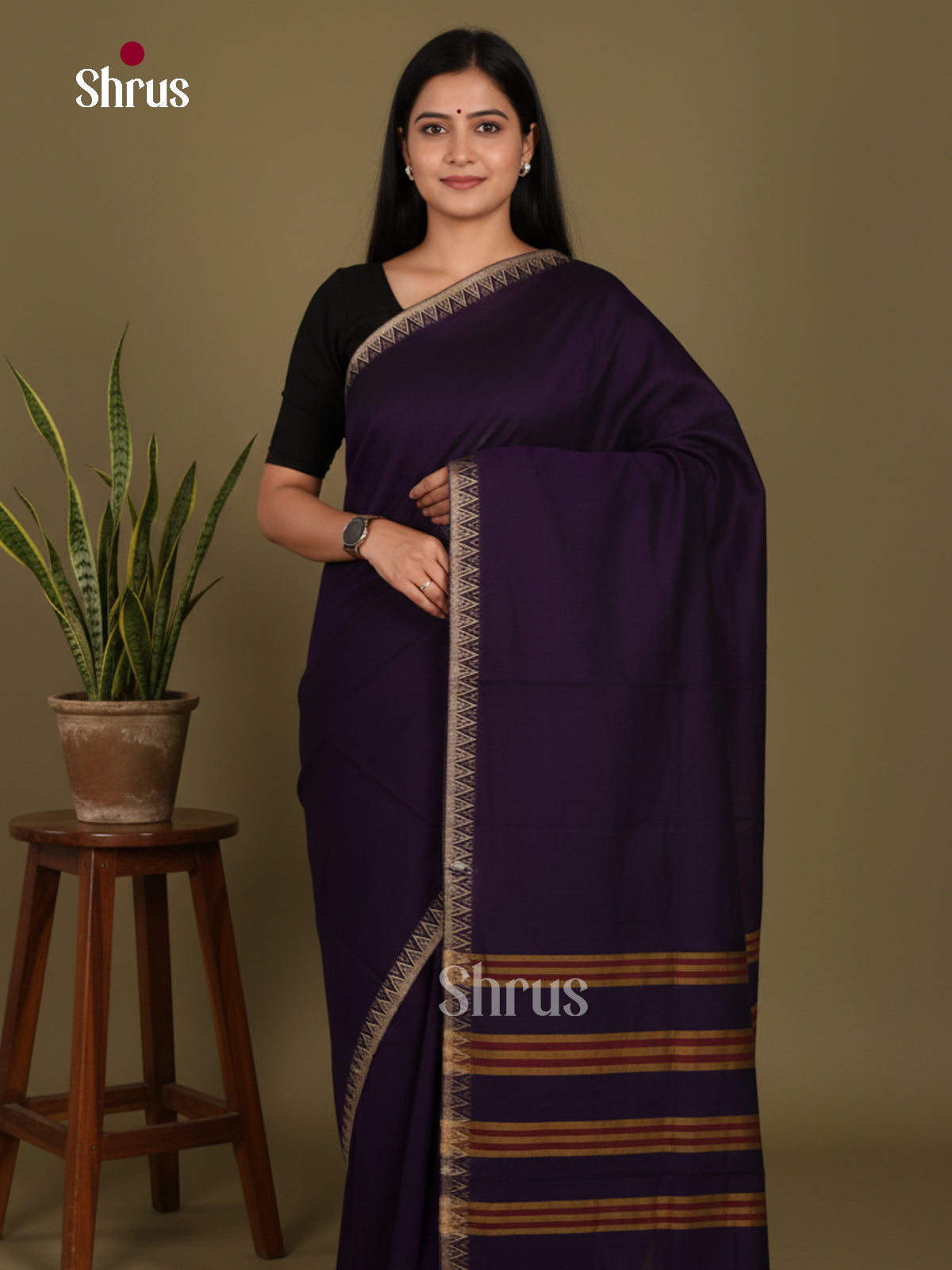 Violet - Narayanpet Cotton Saree - Shop on Shrus.com