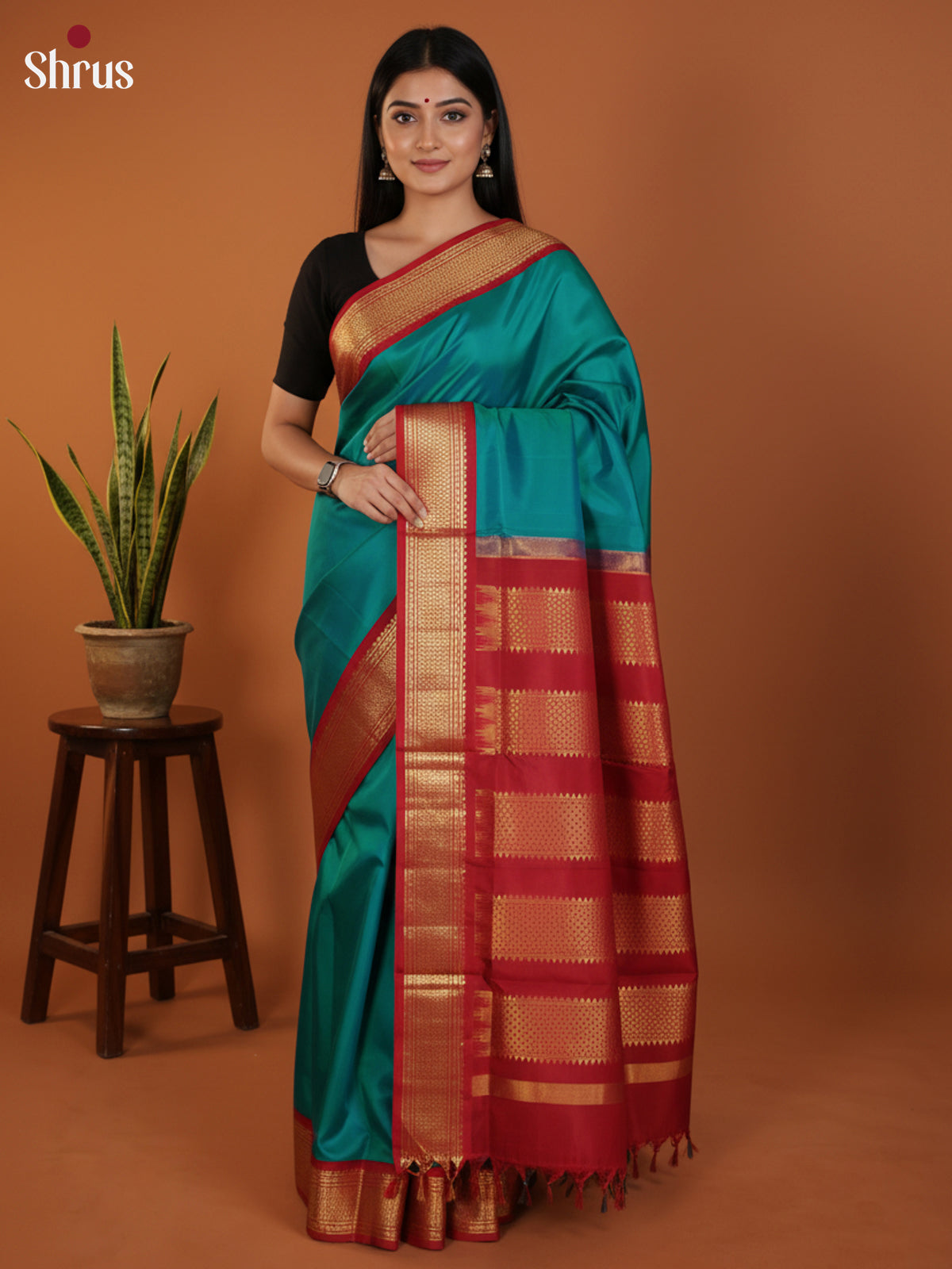 DLS30347 - Kanchipuram silk 9Yards Saree