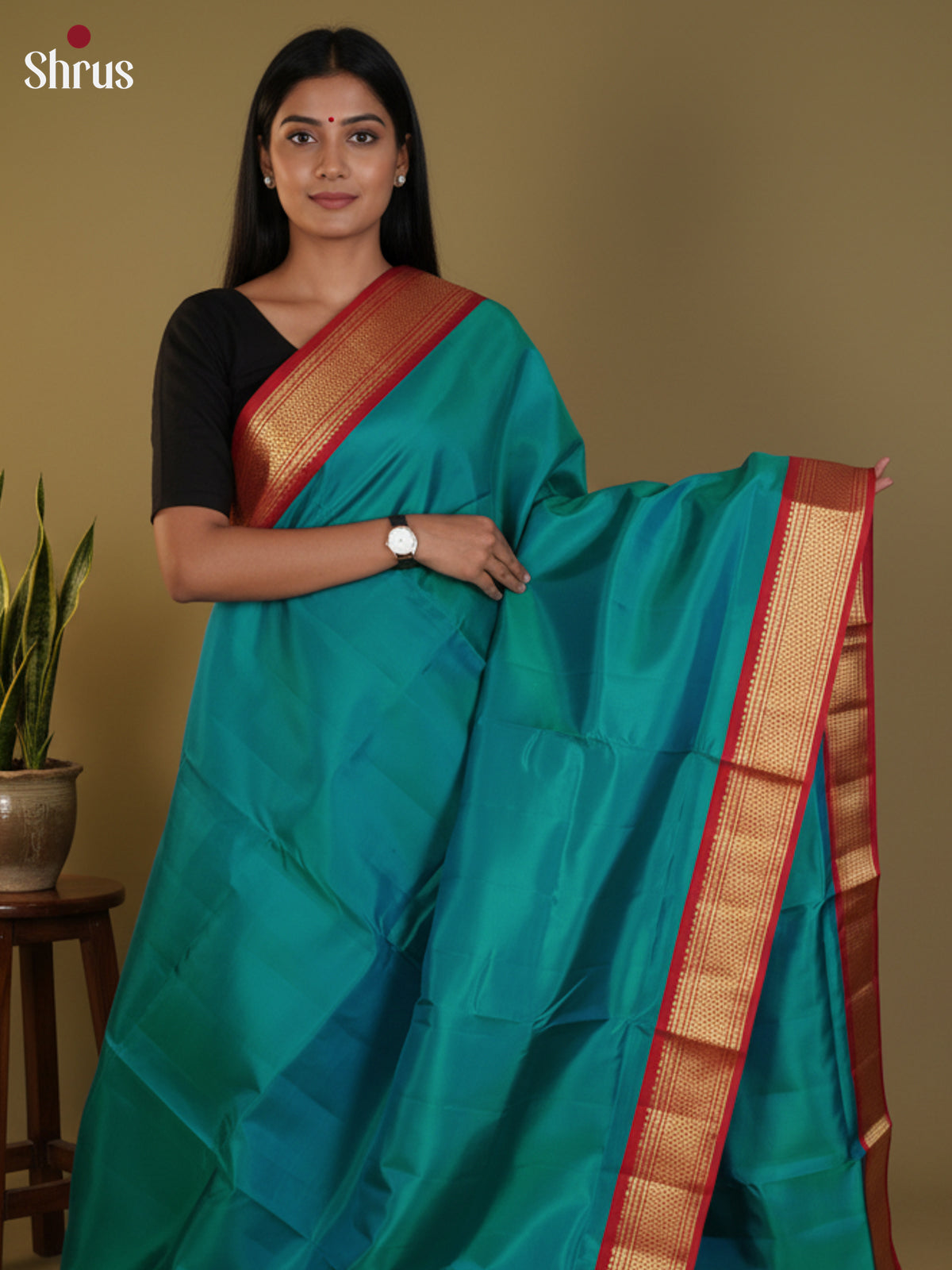 DLS30347 - Kanchipuram silk 9Yards Saree - Shop on Shrus.com