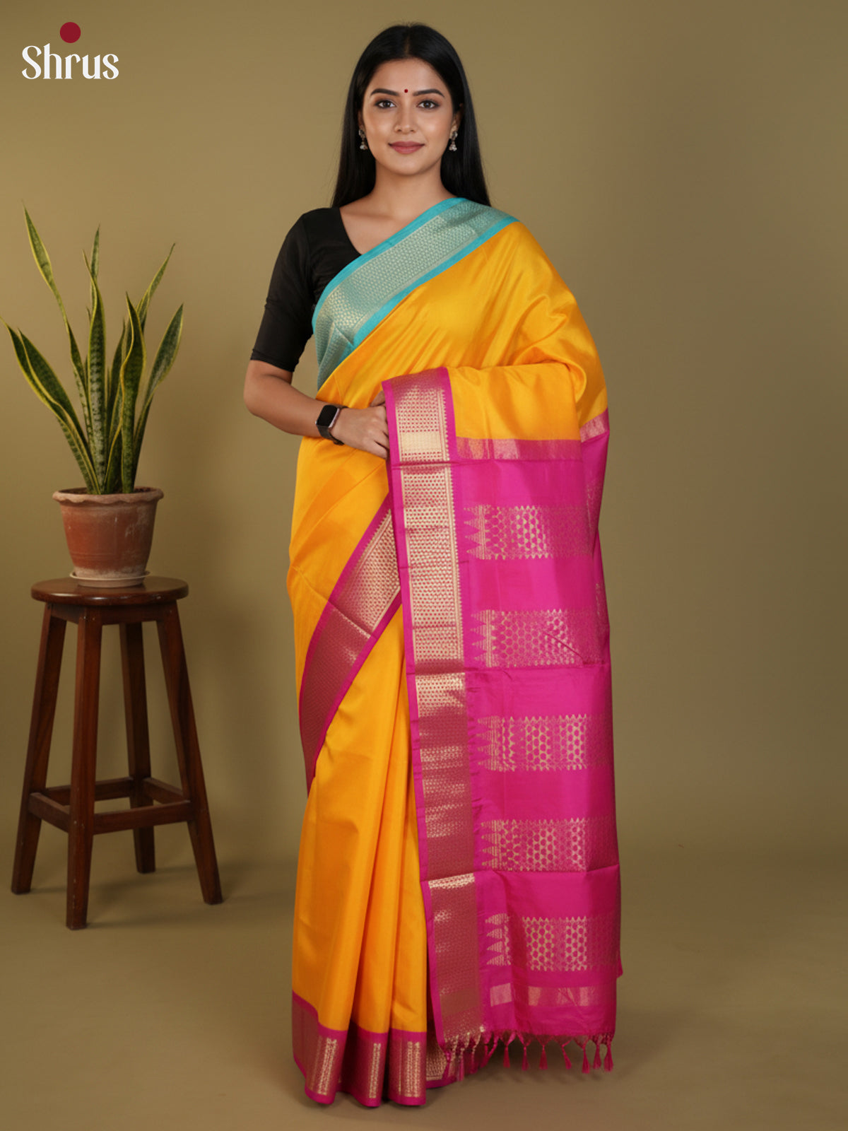 DLS30354 - Kanchipuram silk 9Yards Saree