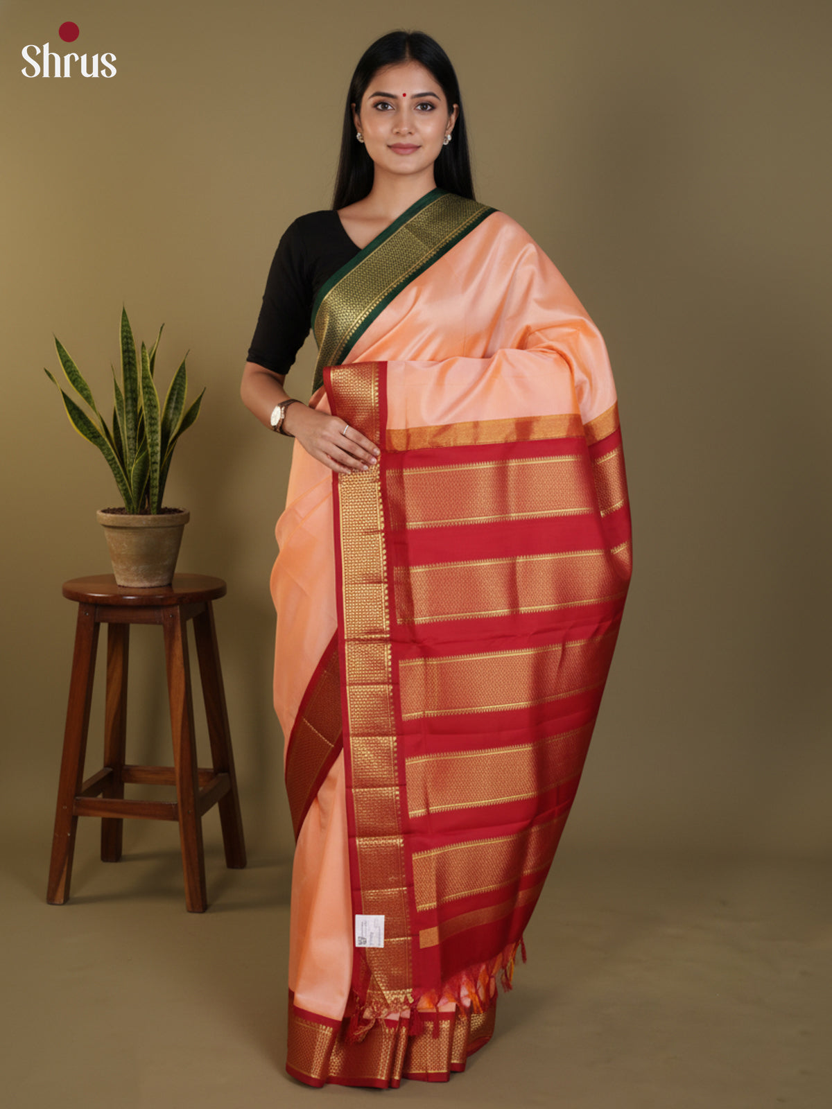 DLS30355 - Kanchipuram silk 9Yards Saree