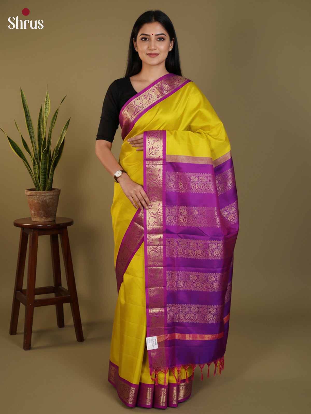 DLS30360 - Kanchipuram silk 9Yards Saree