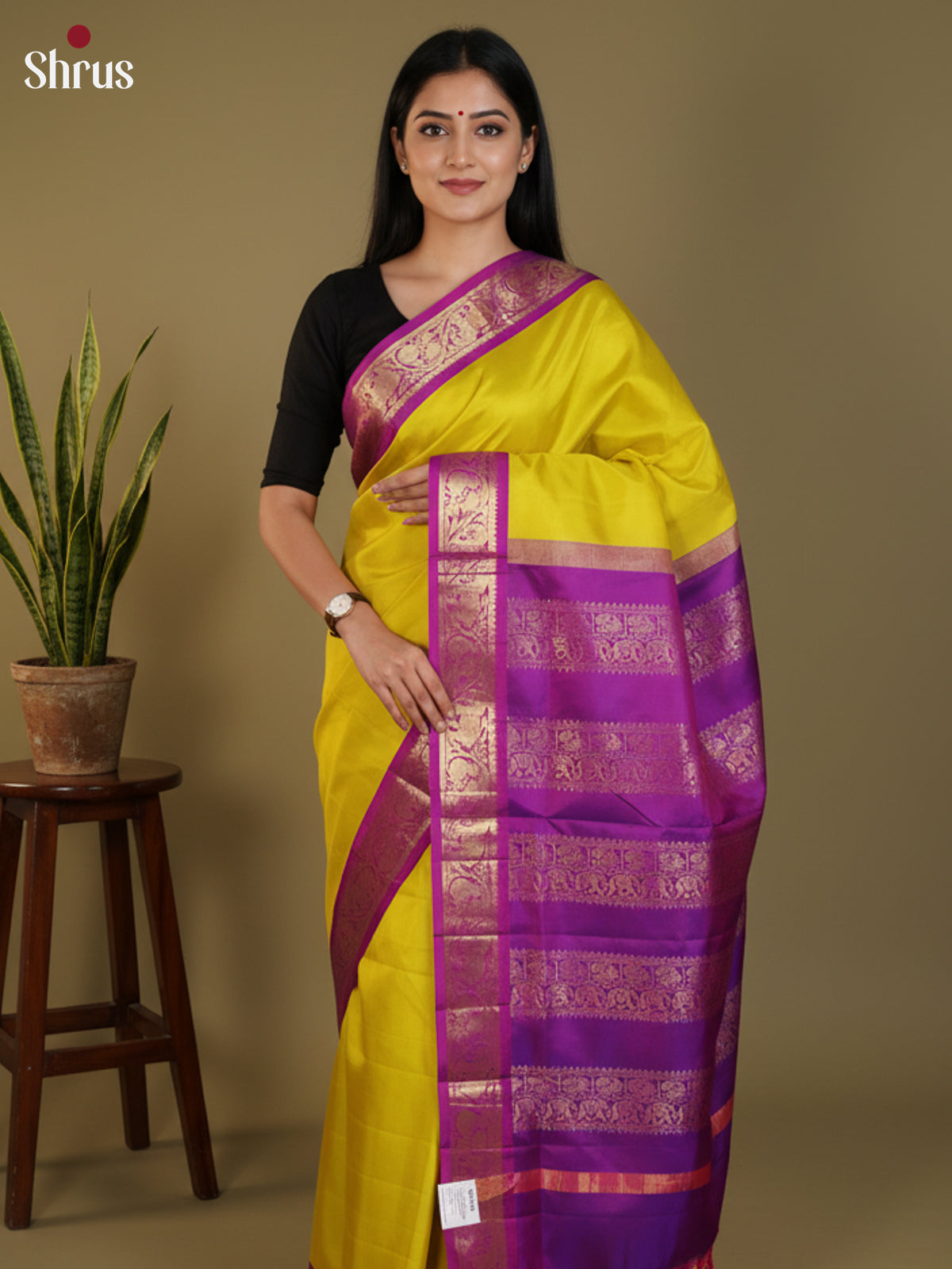DLS30360 - Kanchipuram silk 9Yards Saree