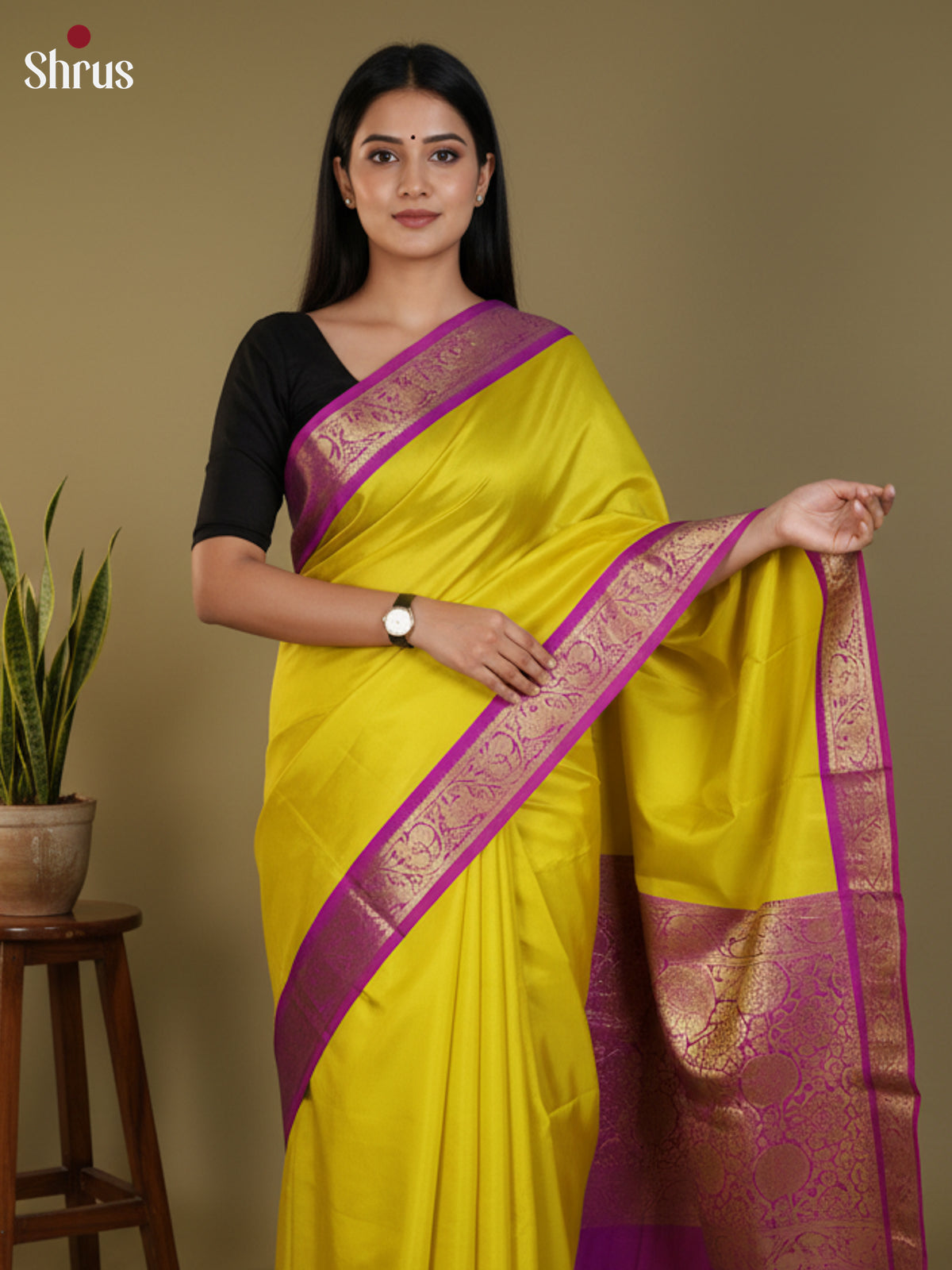 DLS30360 - Kanchipuram silk 9Yards Saree