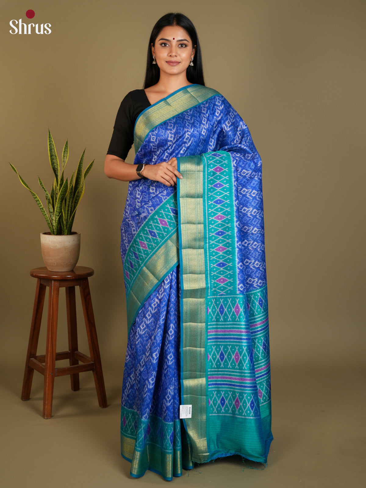 EAS12199 - Semi Patola-Regular Border Saree - Shop on Shrus.com