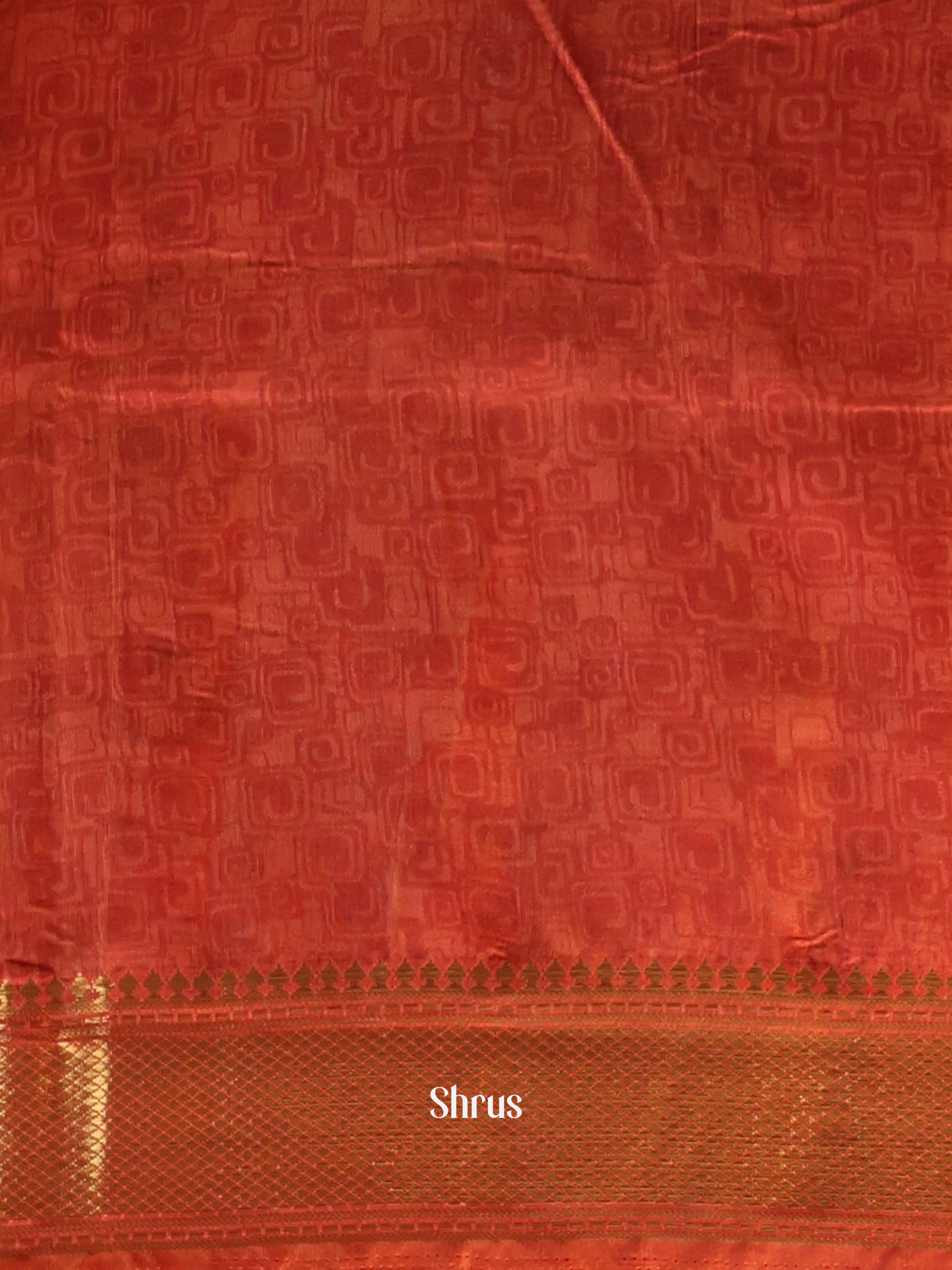 Mustard & Brick - Semi Patola Saree - Shop on Shrus.com