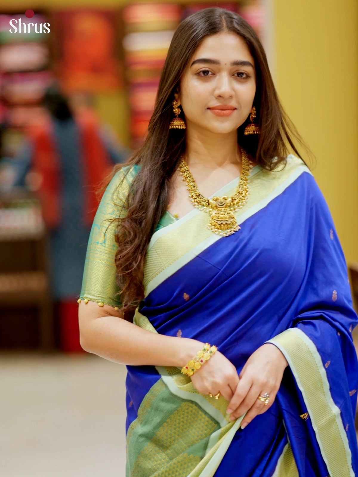 Blue & Green - Kalyani Cotton Saree