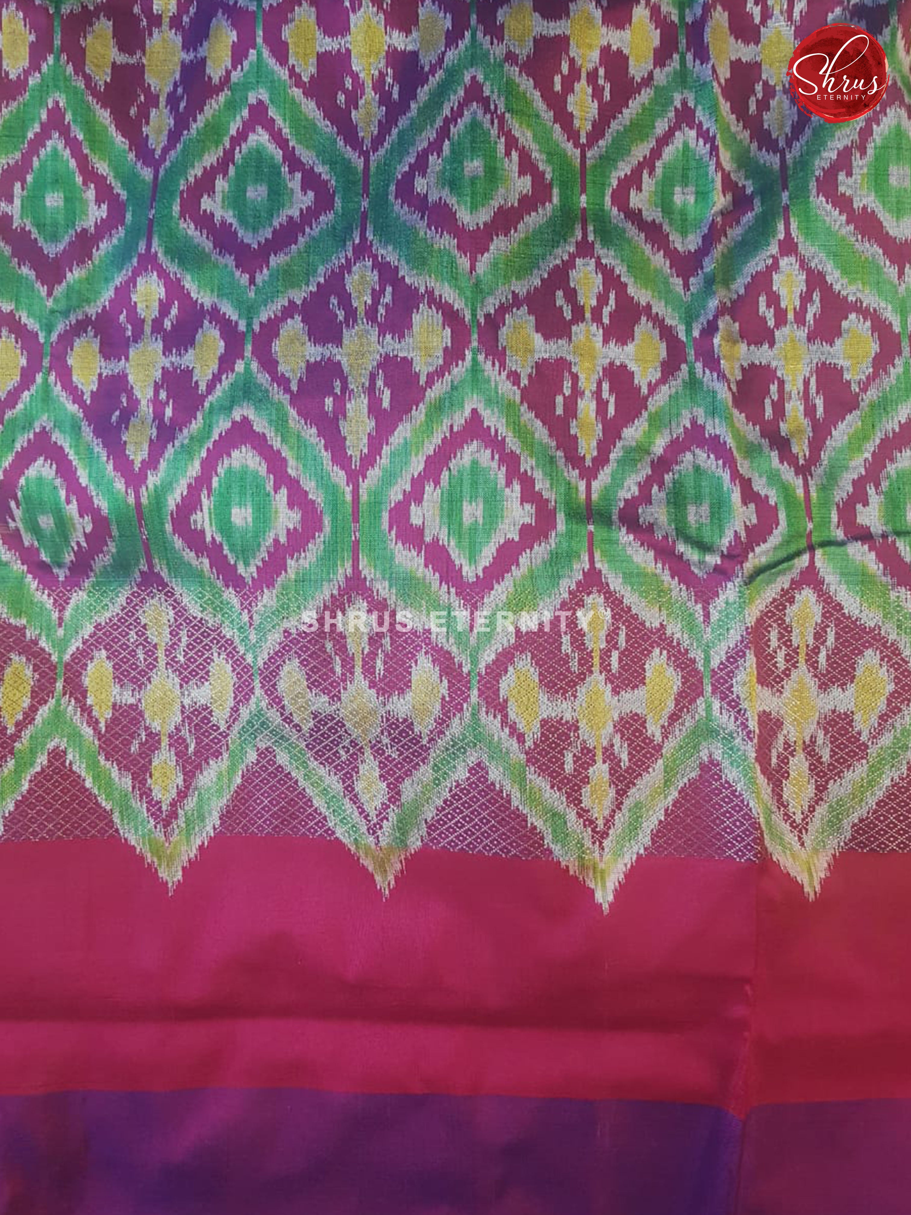 Florescent Green (Ganga Jamuna) - Ikkat Silk - Shop on ShrusEternity.com