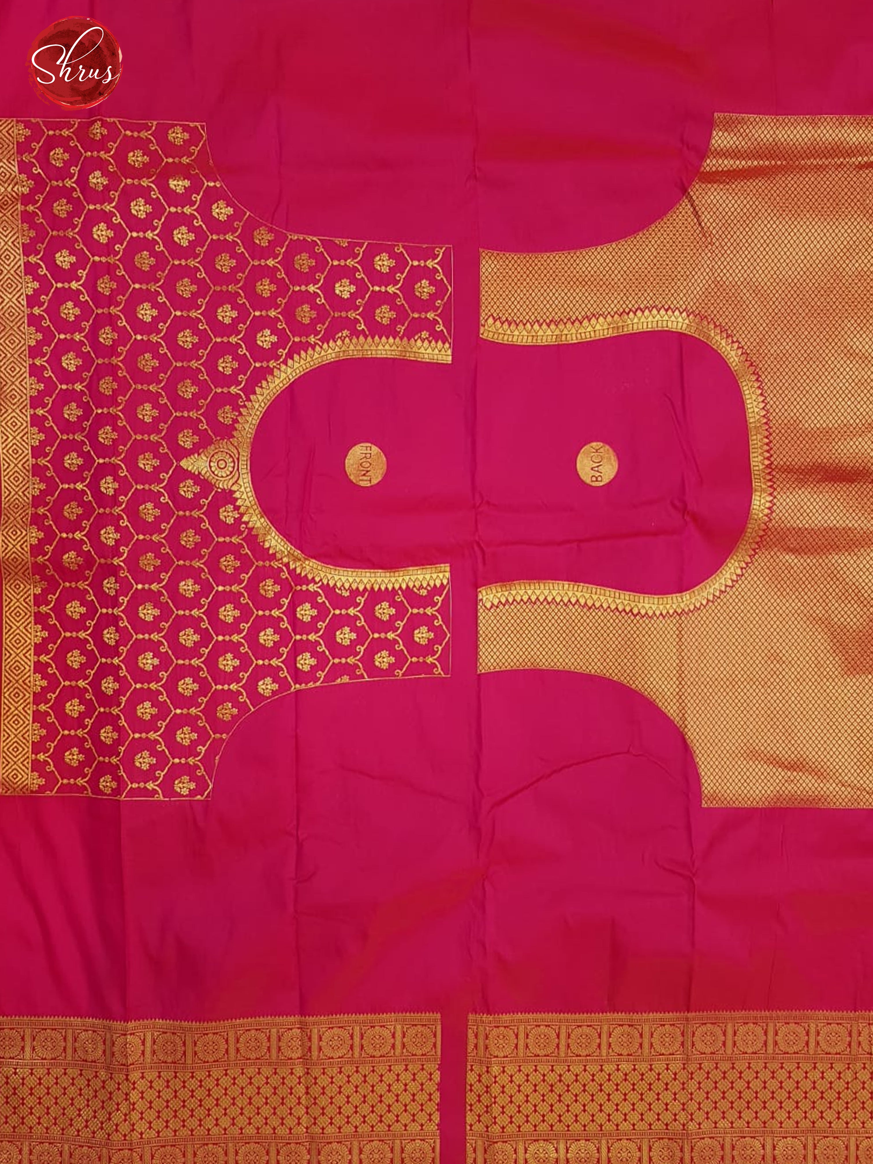 Brown & Red - Semi Kanchipuram with Zari woven floral buttas brocade on the body & Zari Border - Shop on ShrusEternity.com