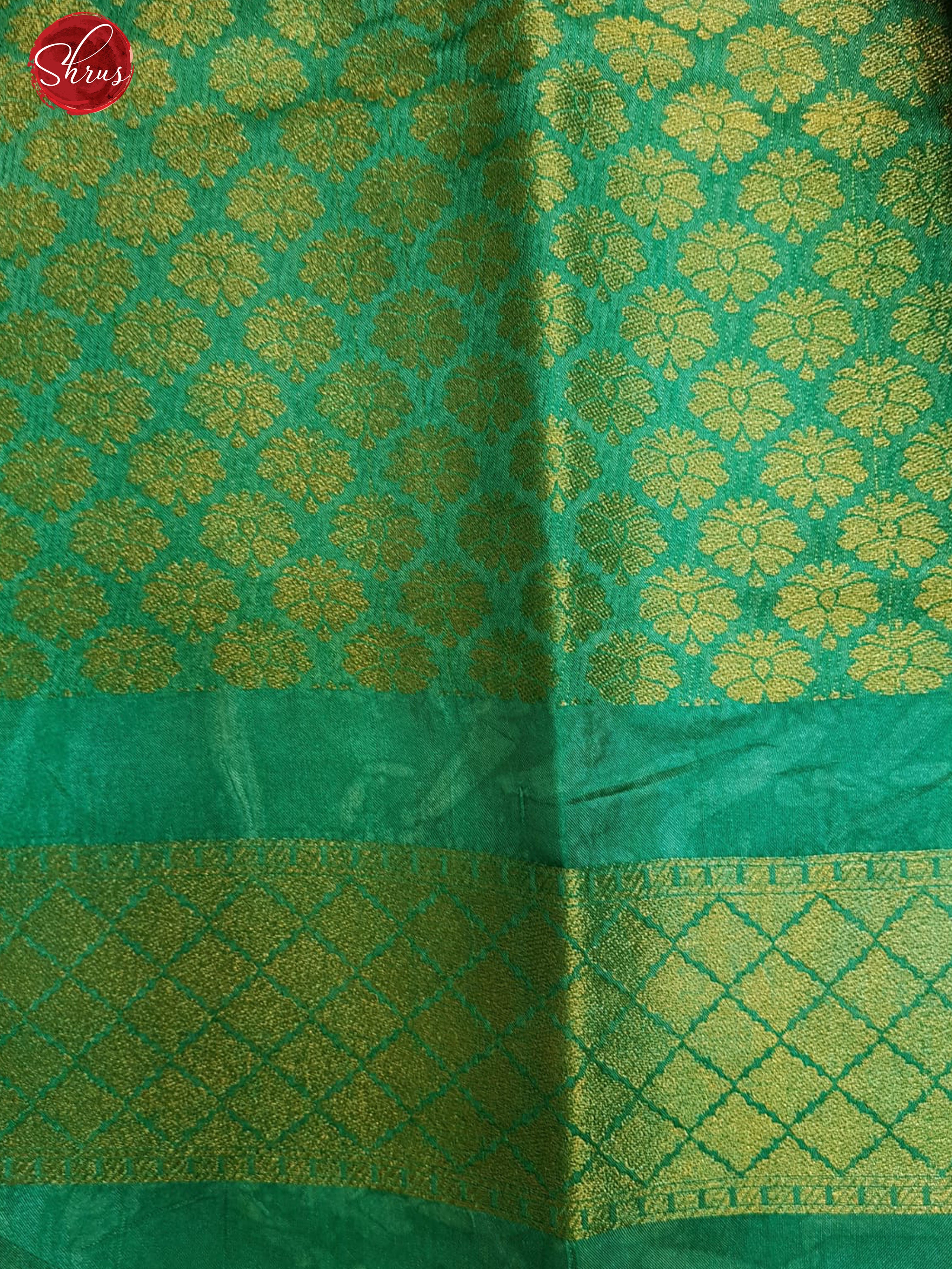 Beige & Green - Semi Georgette with floral print on the body & Contrast zari Border - Shop on ShrusEternity.com