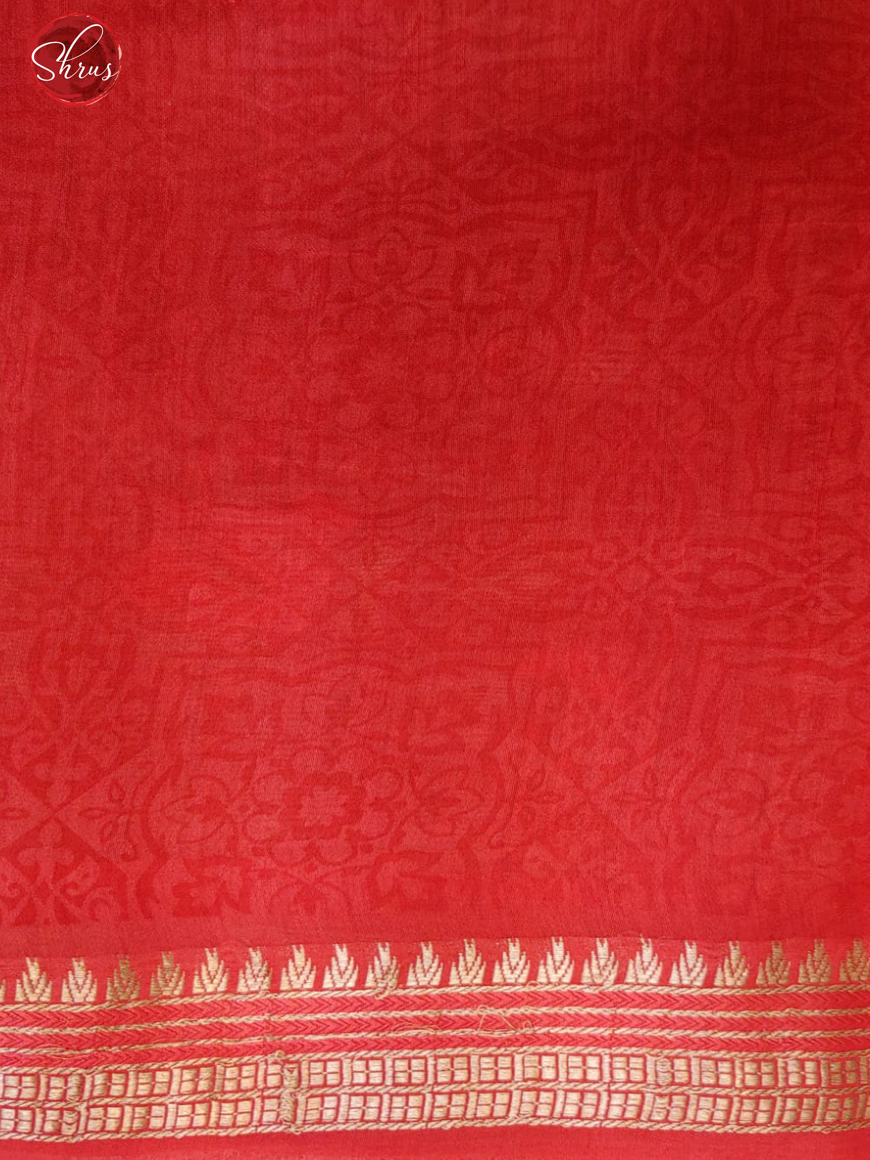 Grey & Pink- Tussar with floral print on the body & Contrast Zari Border-3