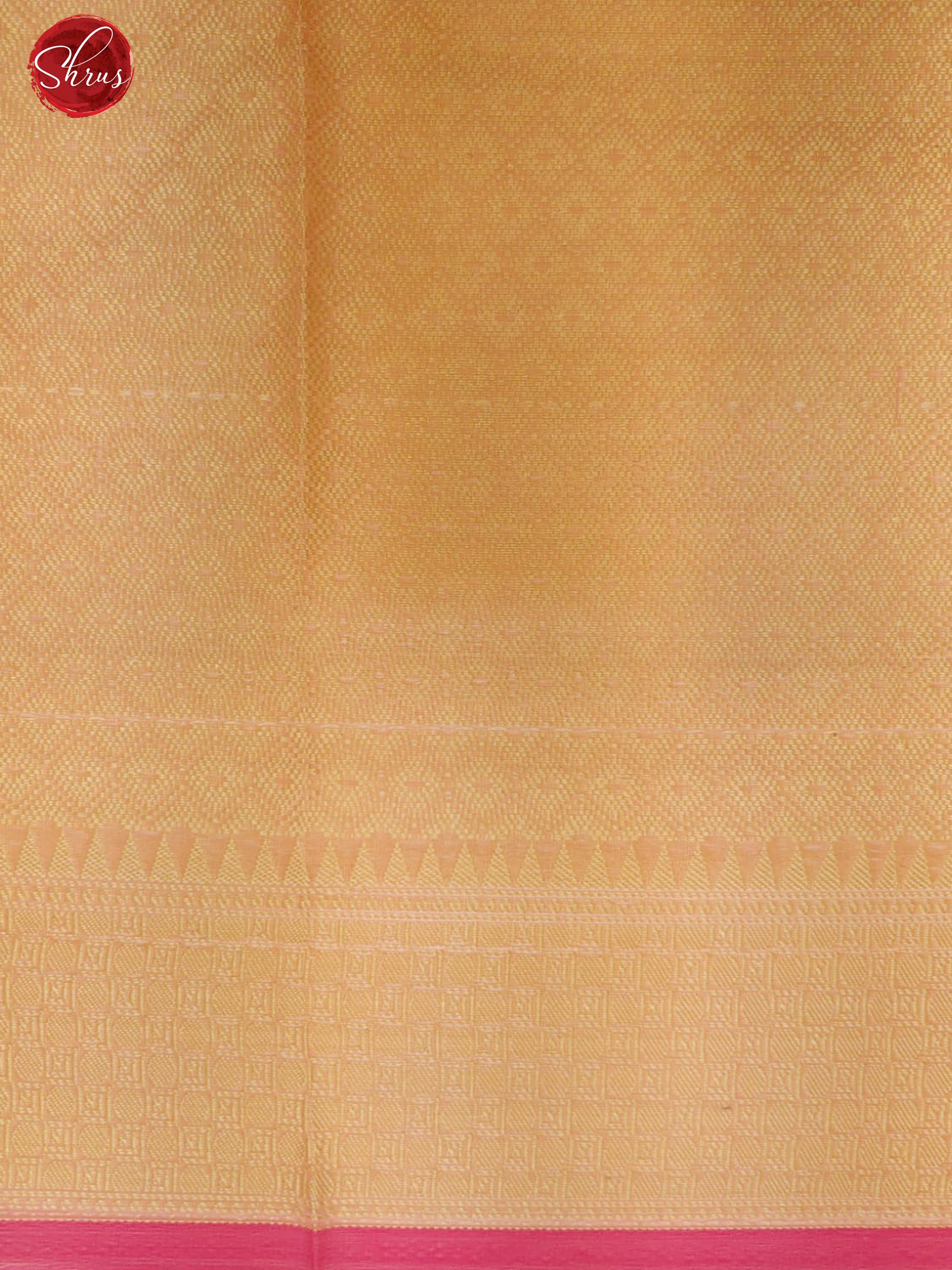 Pink(Single Tone)- Banarasi Silk Cotton with zari brocade on the body& Zari Border - Shop on ShrusEternity.com