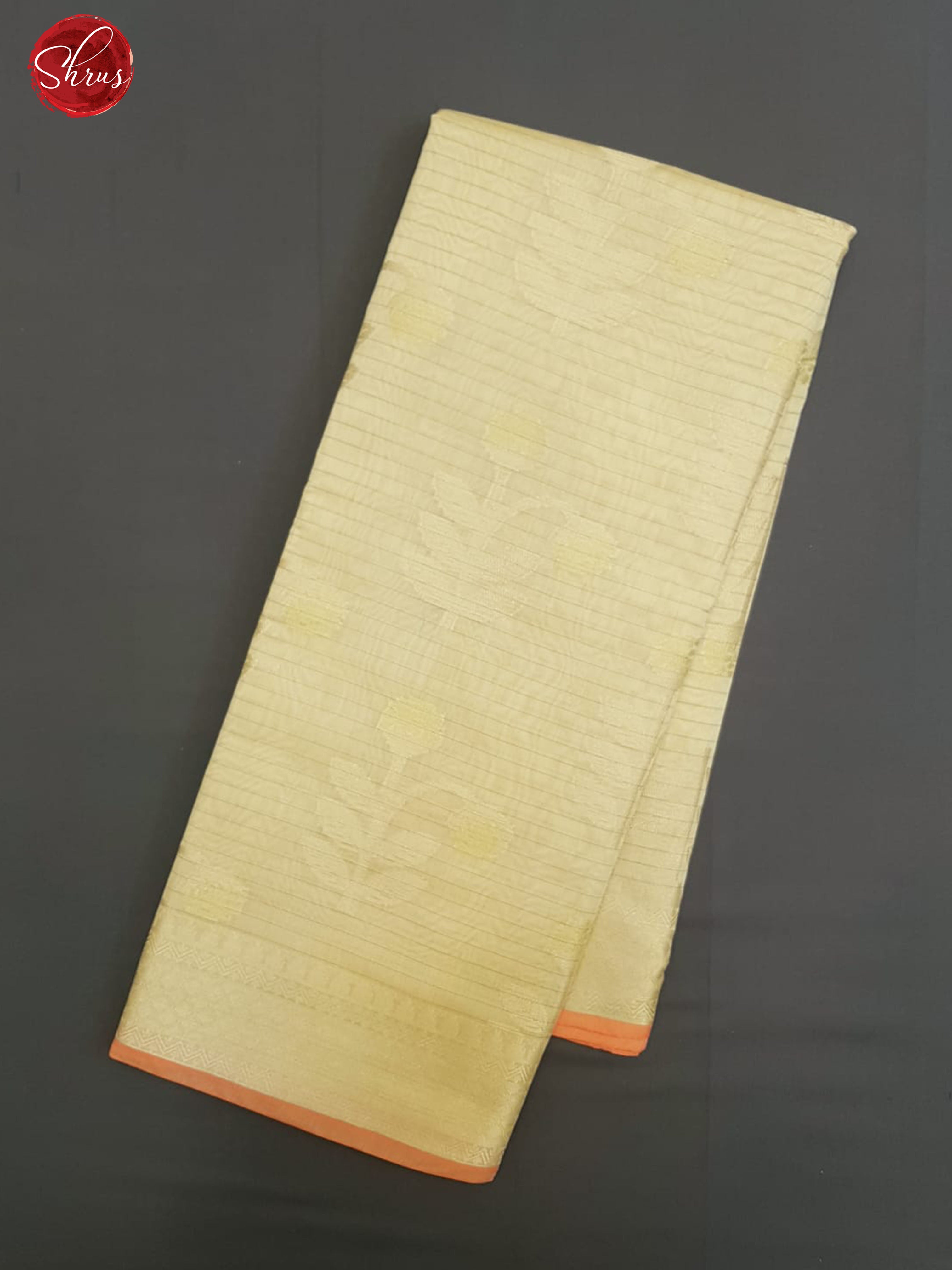 Beige(Single Tone)- Banarasi Silk Cotton with zari brocade on the body & Zari Border - Shop on ShrusEternity.com