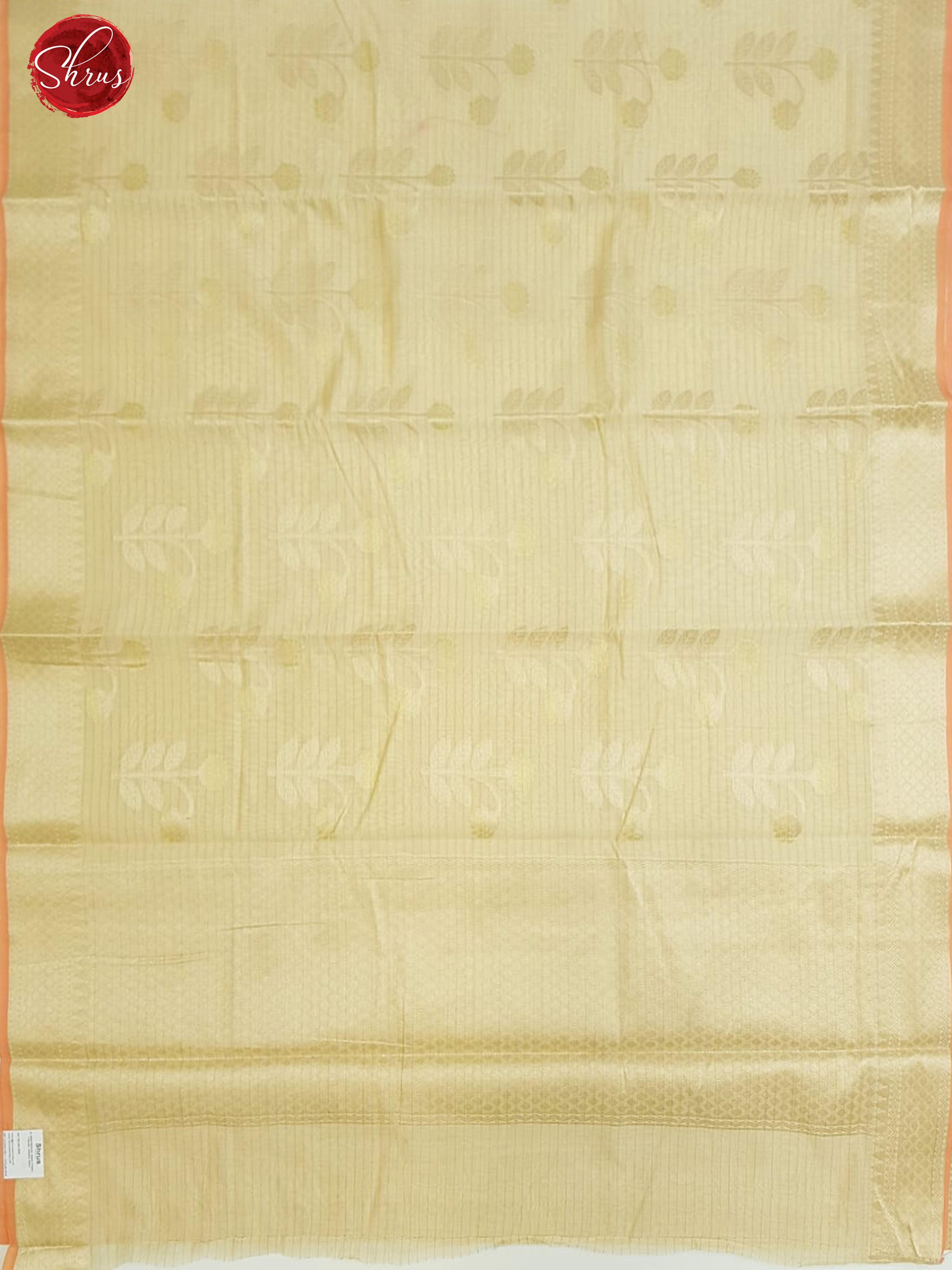 Beige(Single Tone)- Banarasi Silk Cotton with zari brocade on the body & Zari Border - Shop on ShrusEternity.com