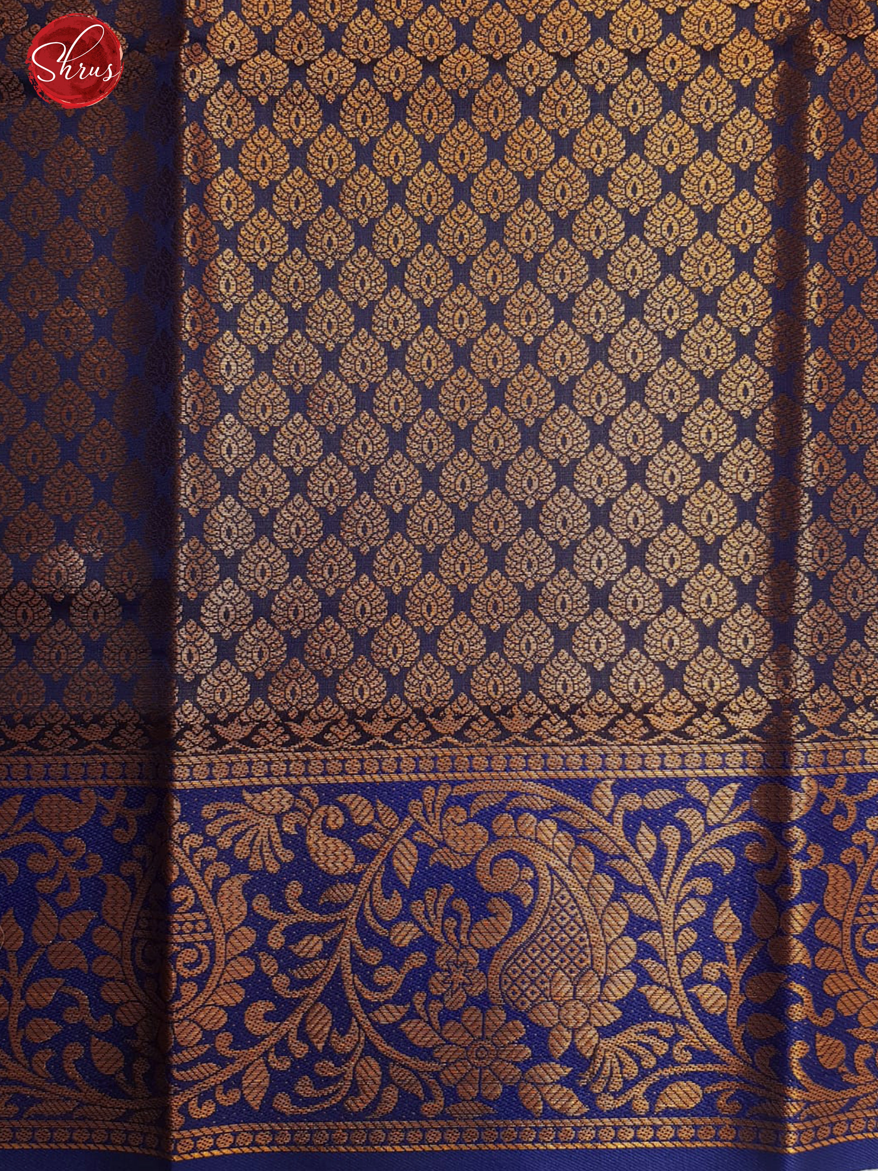 Lavender & Blue - Semi Kanchipuram Dola Silk with zari woven brocade on the body& contrast Zari Border - Shop on ShrusEternity.com