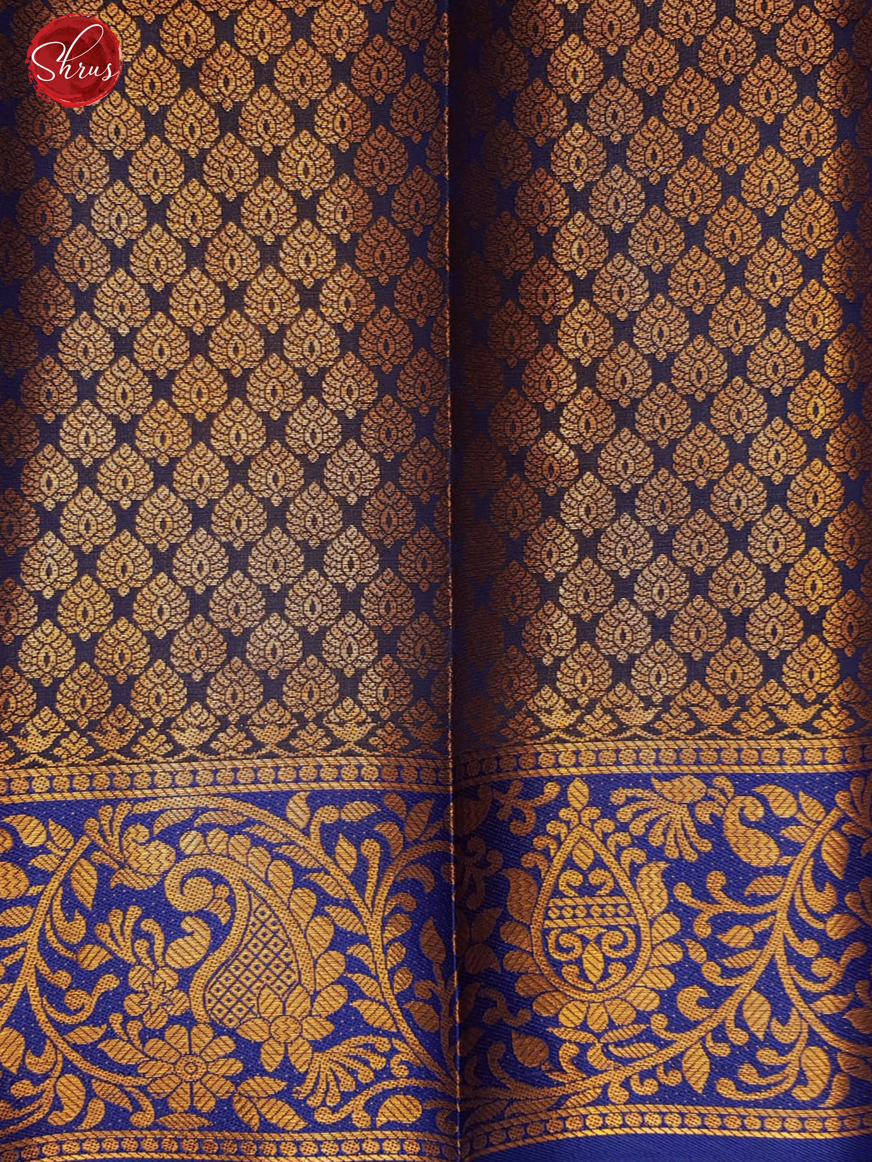 Green & Blue - Semi Kanchipuram Dola Silk with zari woven floral nestling brocade on the body& Zari Border - Shop on ShrusEternity.com