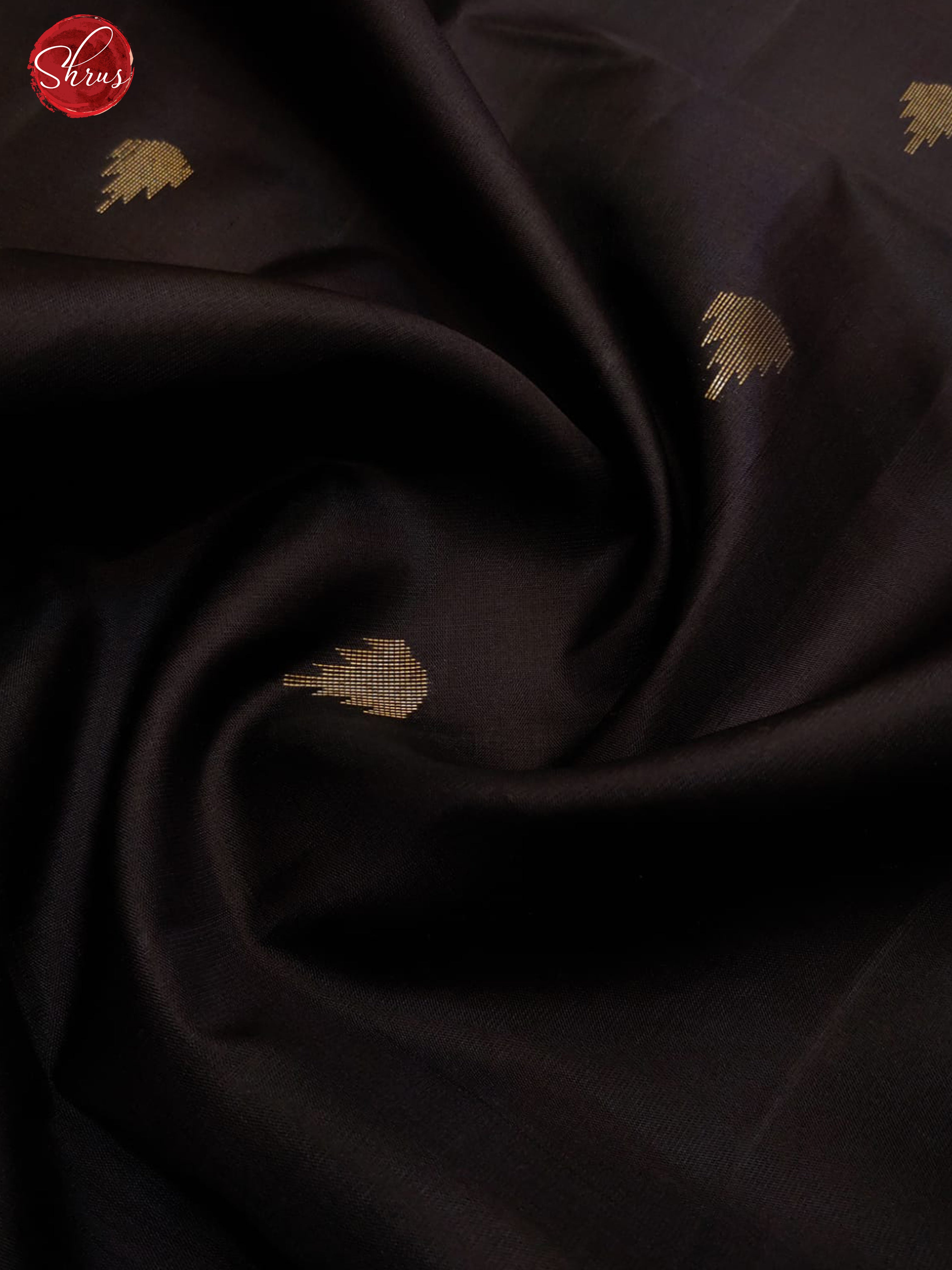 Black & Red -Soft Silk with zari woven buttas on the body & Contrast Zari Border-4