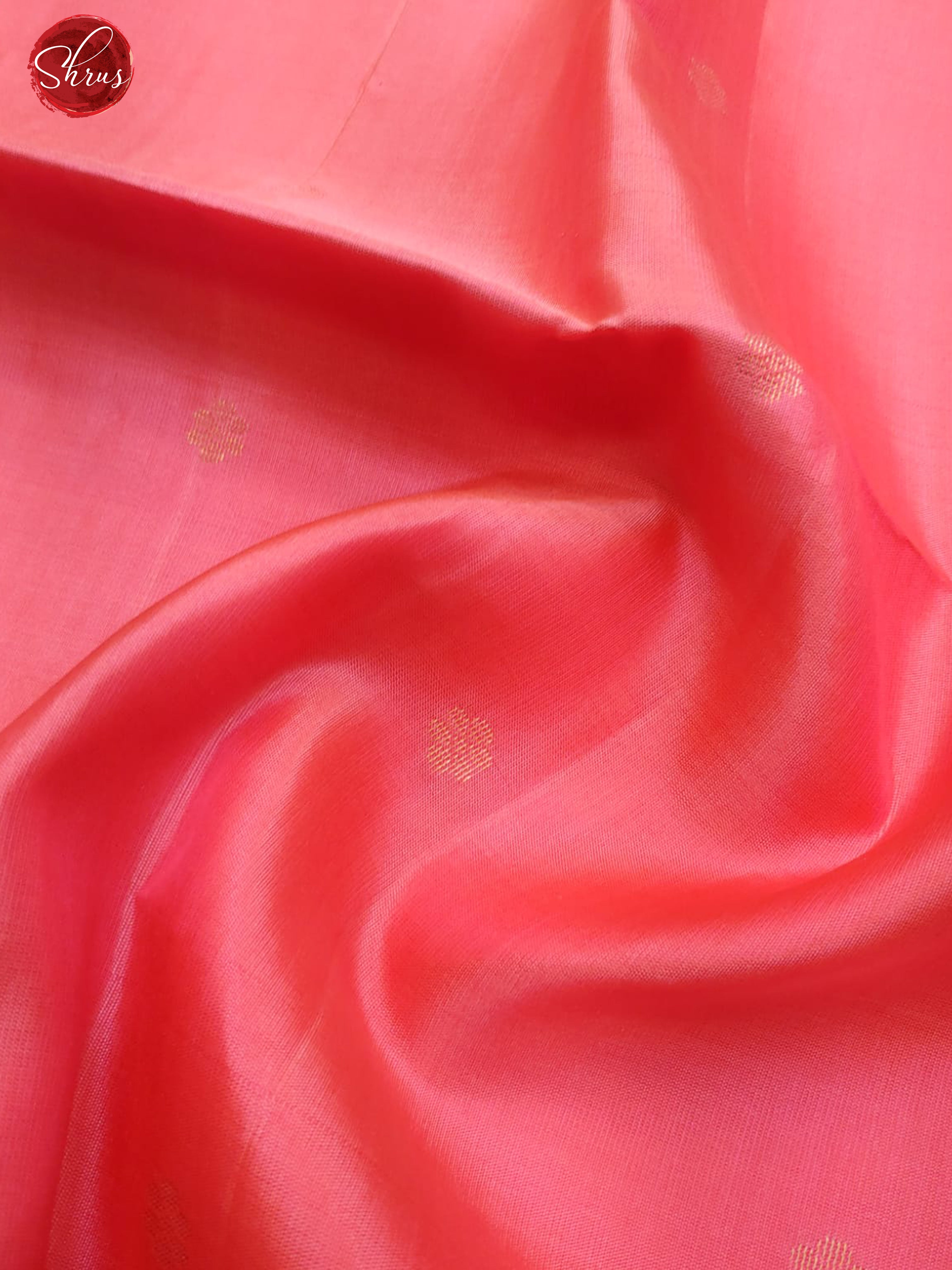 Pink(Single Tone)- Soft Silk with zari woven floral buttas on the body & Border - Shop on ShrusEternity.com